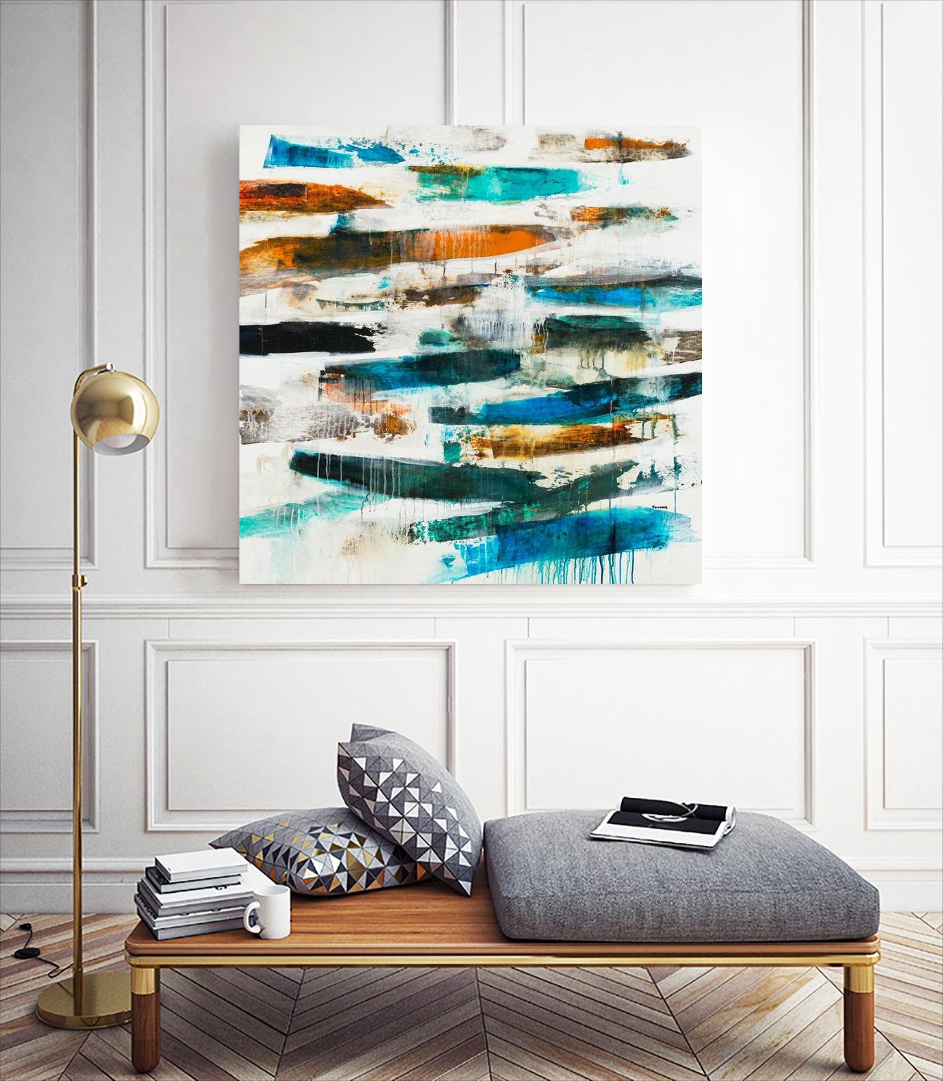 AQUEOUS by BRENT FOREMAN on GIANT ART - blue abstract abstract