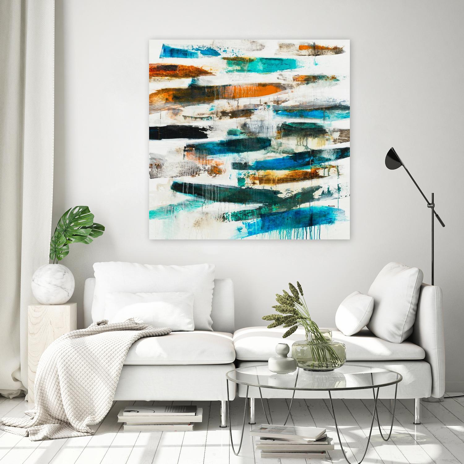 AQUEOUS by BRENT FOREMAN on GIANT ART - blue abstract abstract