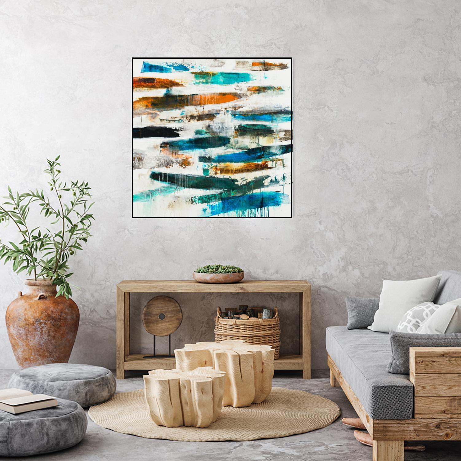 AQUEOUS by BRENT FOREMAN on GIANT ART - blue abstract abstract