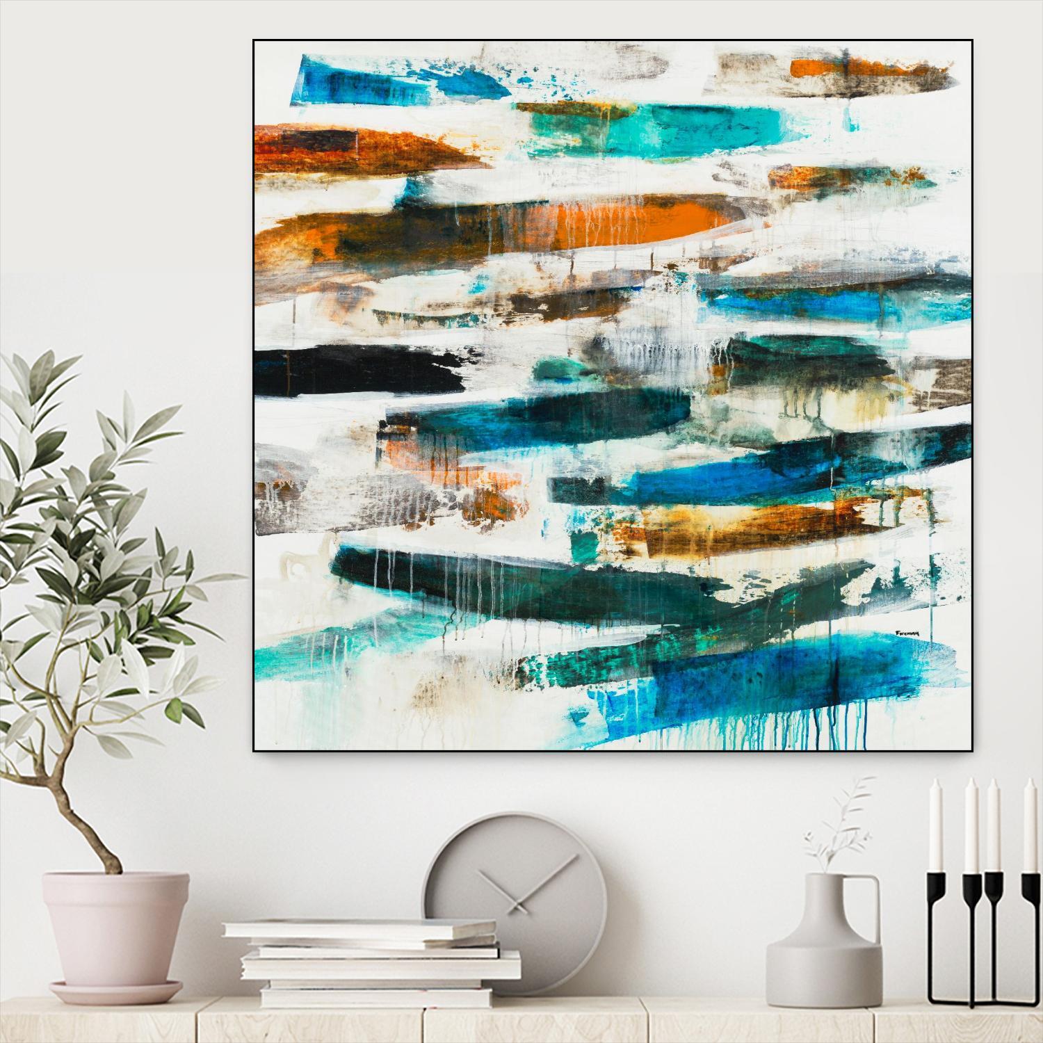 AQUEOUS by BRENT FOREMAN on GIANT ART - blue abstract abstract