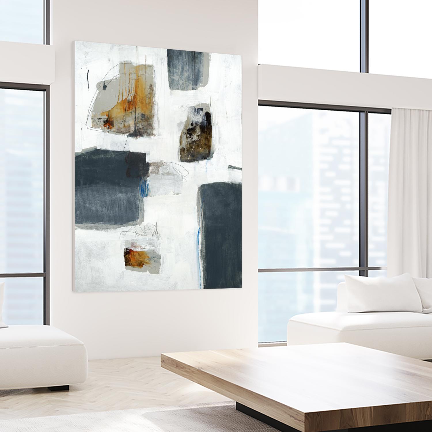 WATCH FROM THE WINDOW I by BRENT FOREMAN on GIANT ART - white abstract abstract