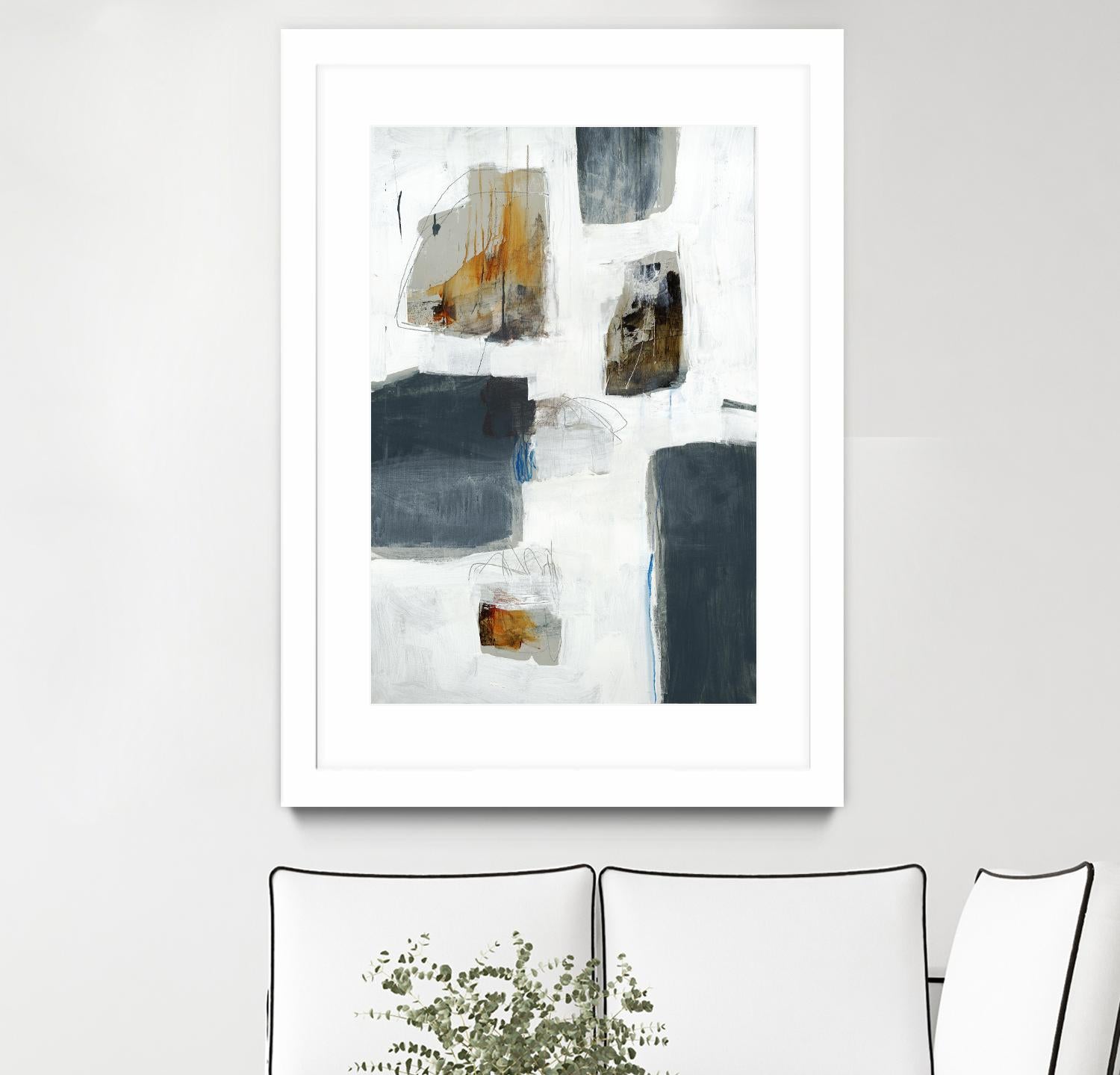 WATCH FROM THE WINDOW I by BRENT FOREMAN on GIANT ART - white abstract abstract