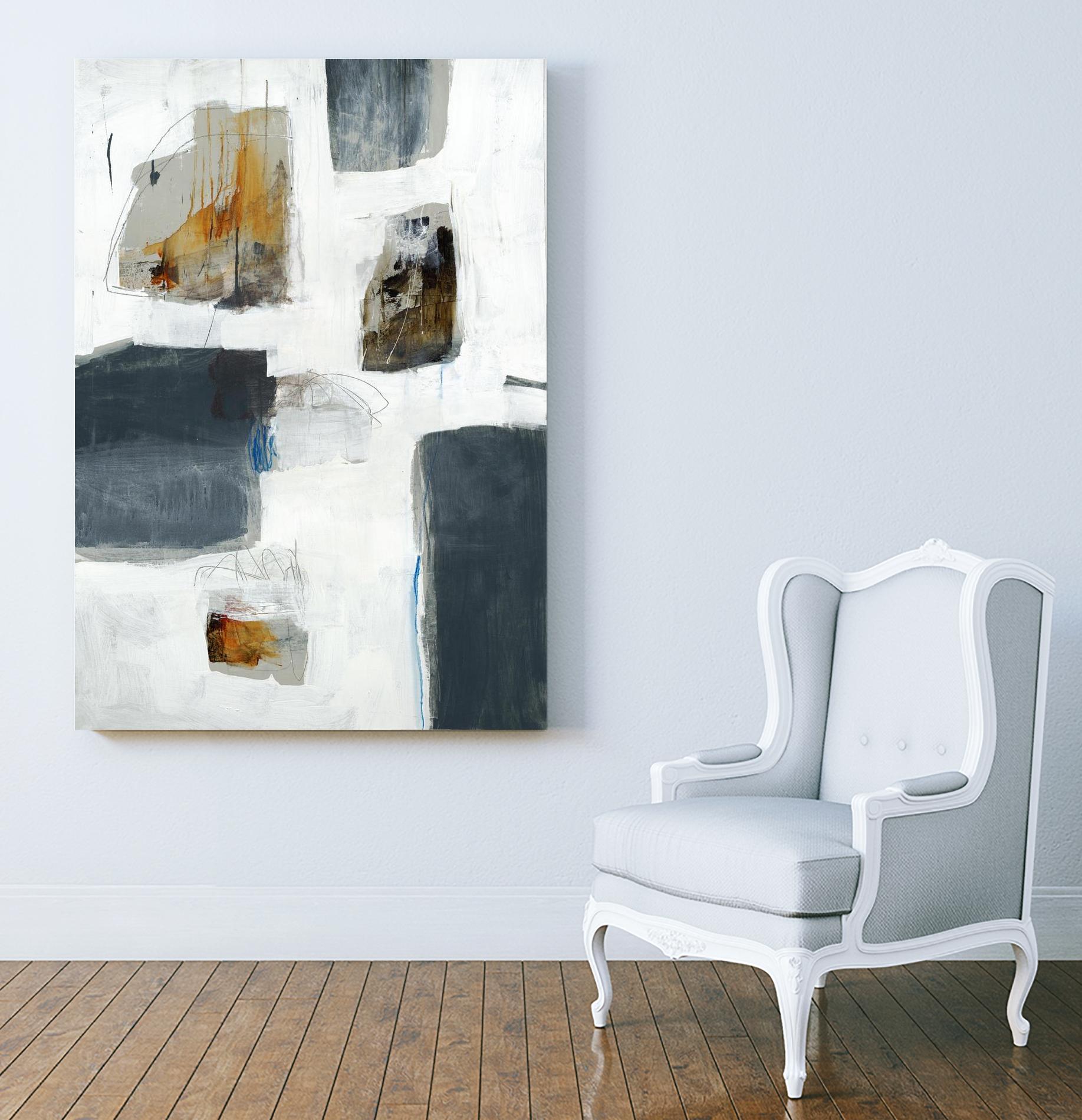 WATCH FROM THE WINDOW I by BRENT FOREMAN on GIANT ART - white abstract abstract