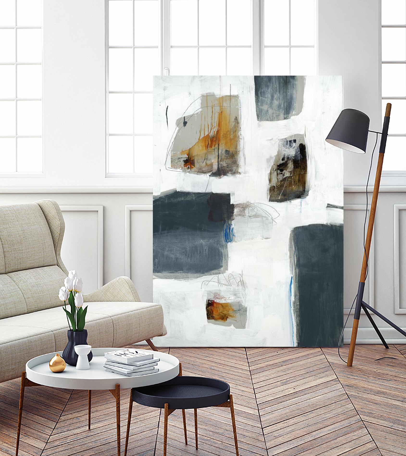 WATCH FROM THE WINDOW I by BRENT FOREMAN on GIANT ART - white abstract abstract