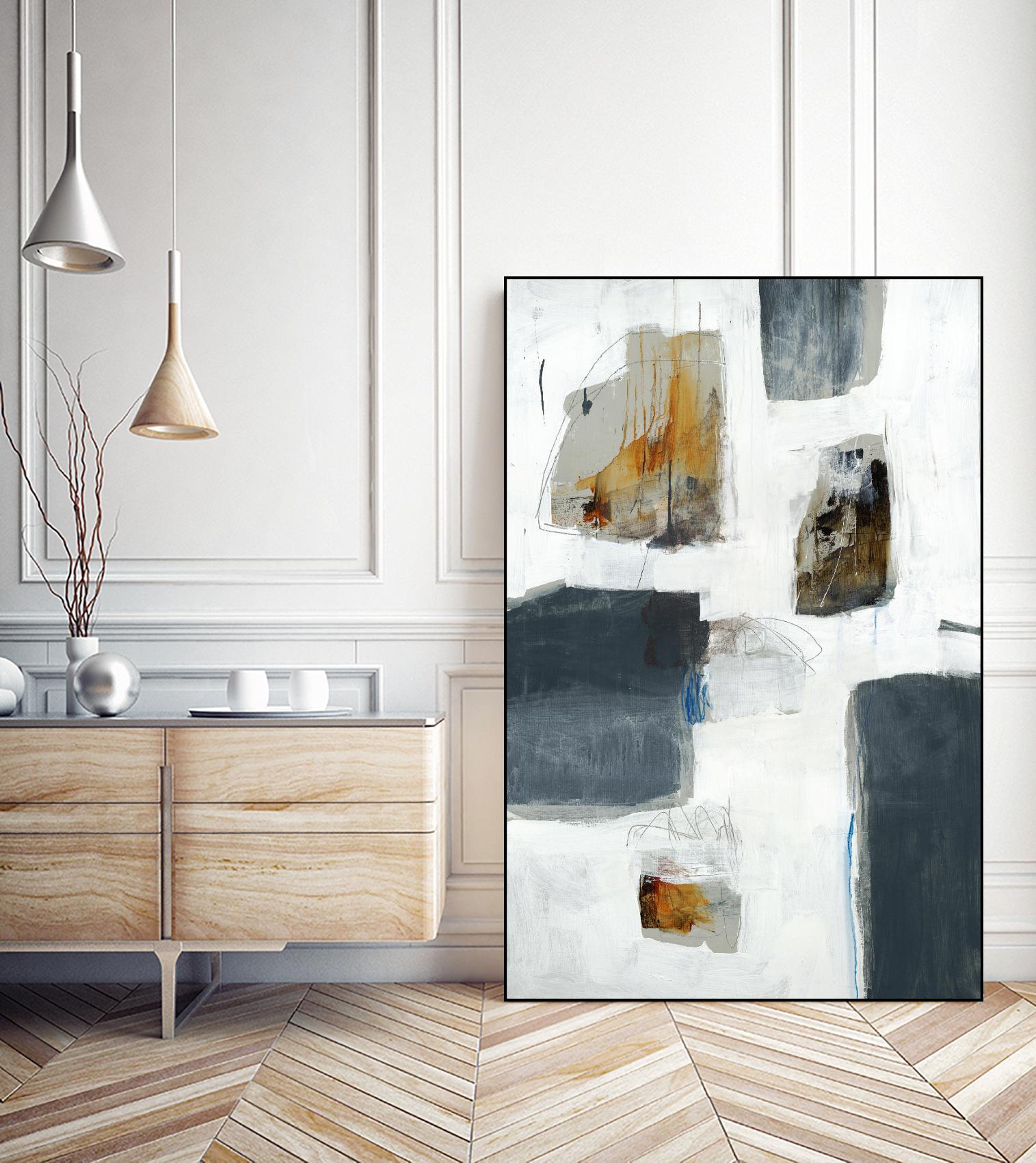 WATCH FROM THE WINDOW I by BRENT FOREMAN on GIANT ART - white abstract abstract