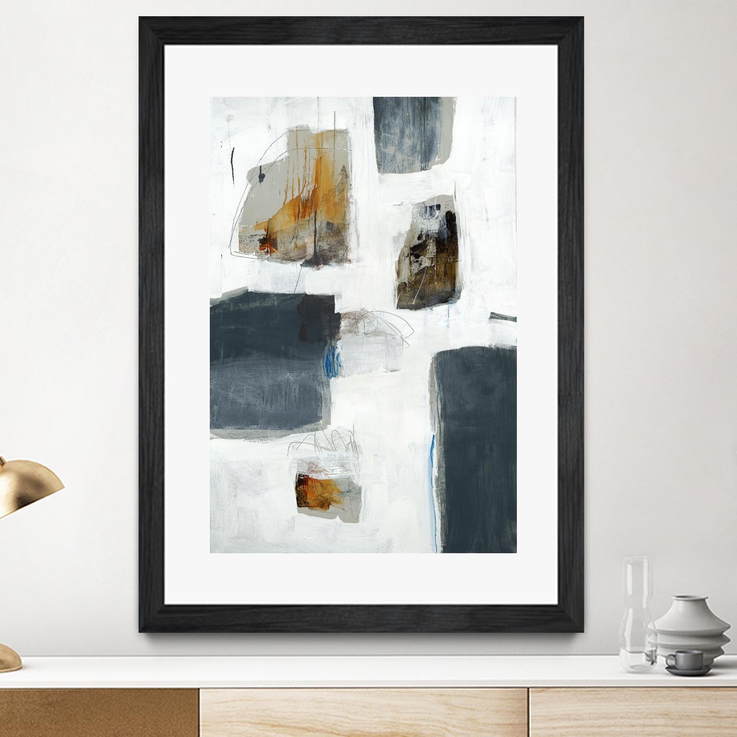 WATCH FROM THE WINDOW I by BRENT FOREMAN on GIANT ART - white abstract abstract
