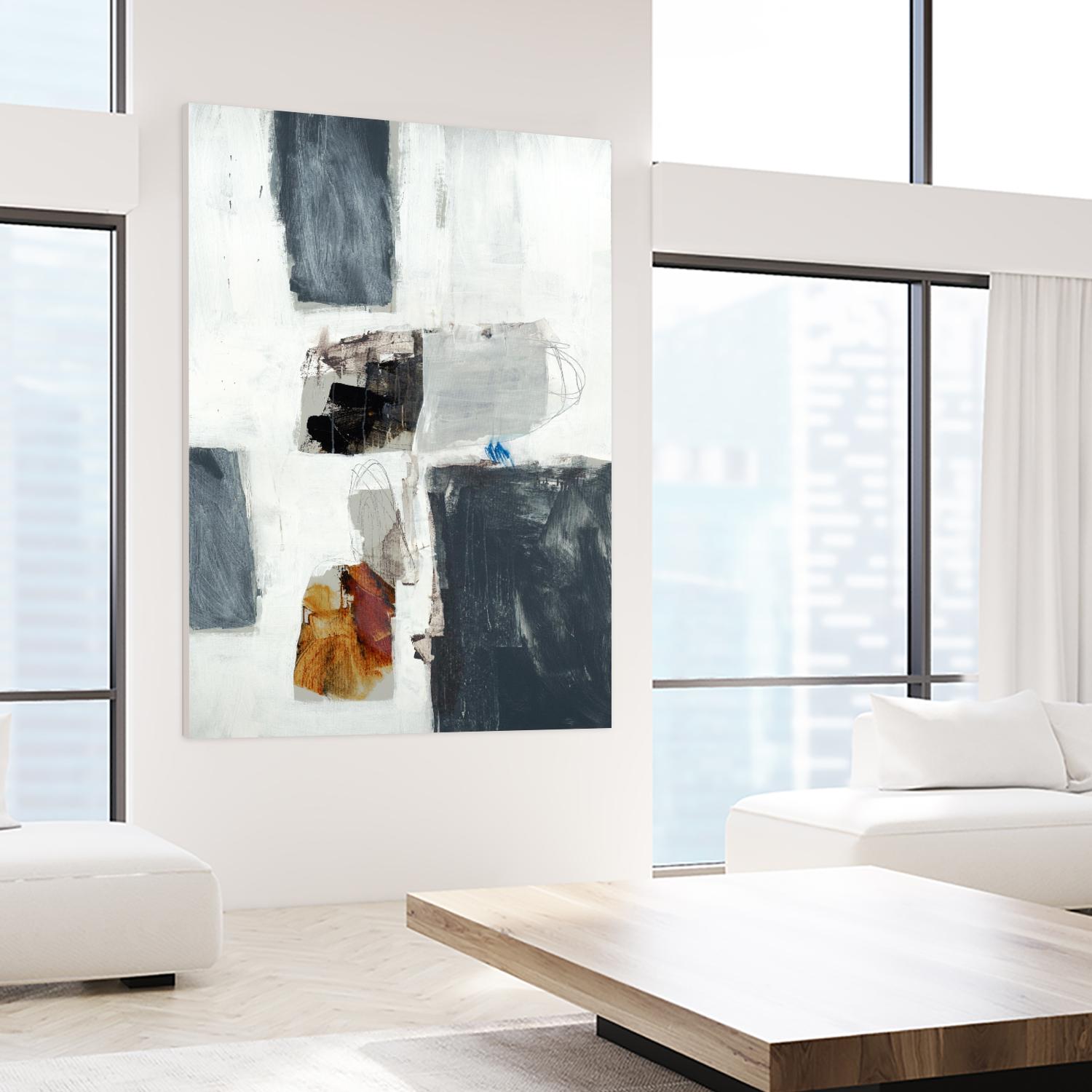 WATCH FROM THE WINDOW II by BRENT FOREMAN on GIANT ART - white abstract abstract