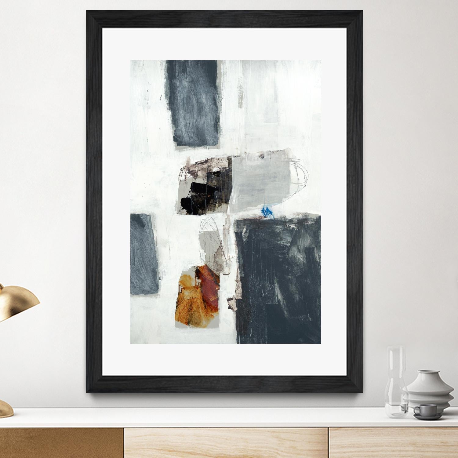 WATCH FROM THE WINDOW II by BRENT FOREMAN on GIANT ART - white abstract abstract