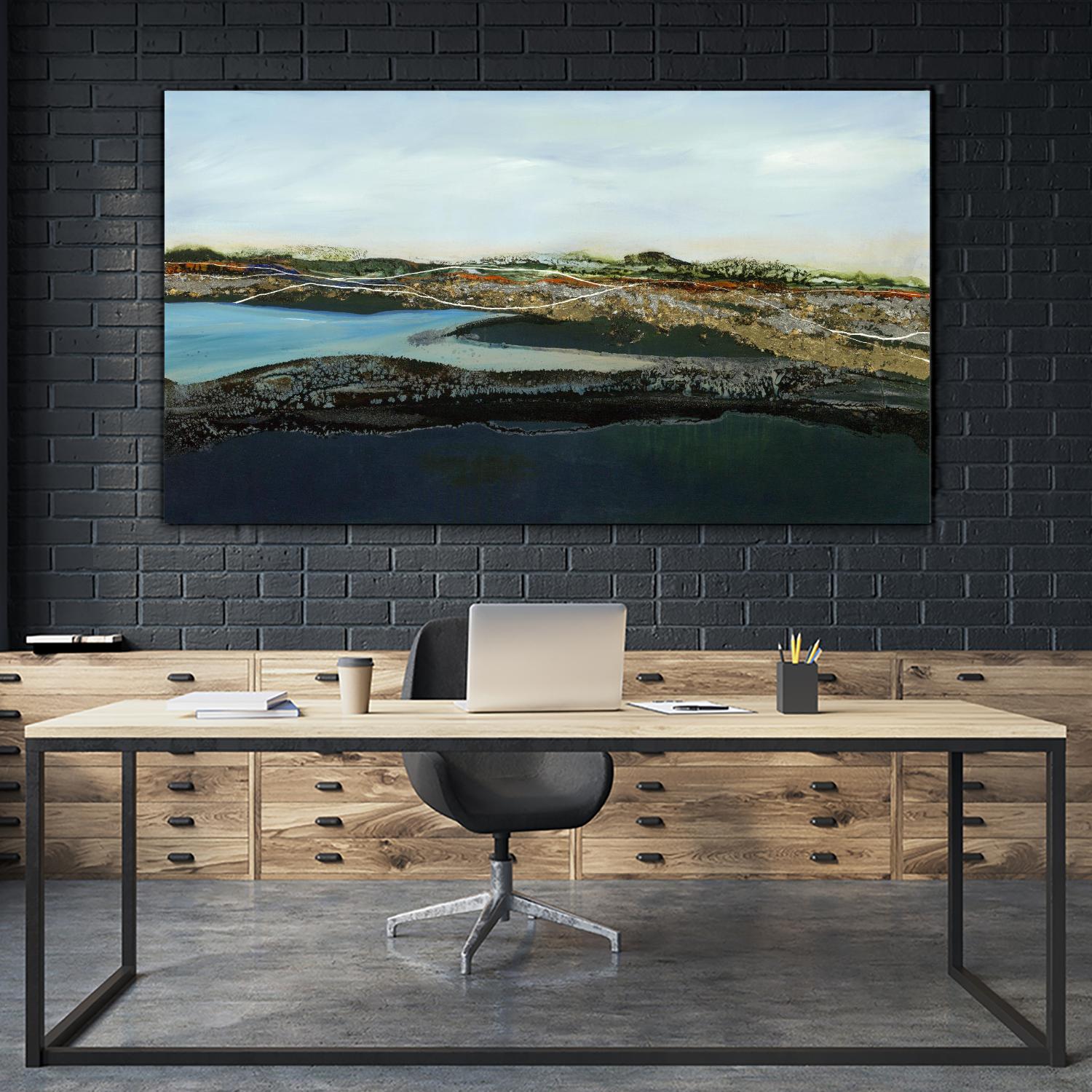 Independent Journey by Ruth Fromstein on GIANT ART - greens abstracted landscapes