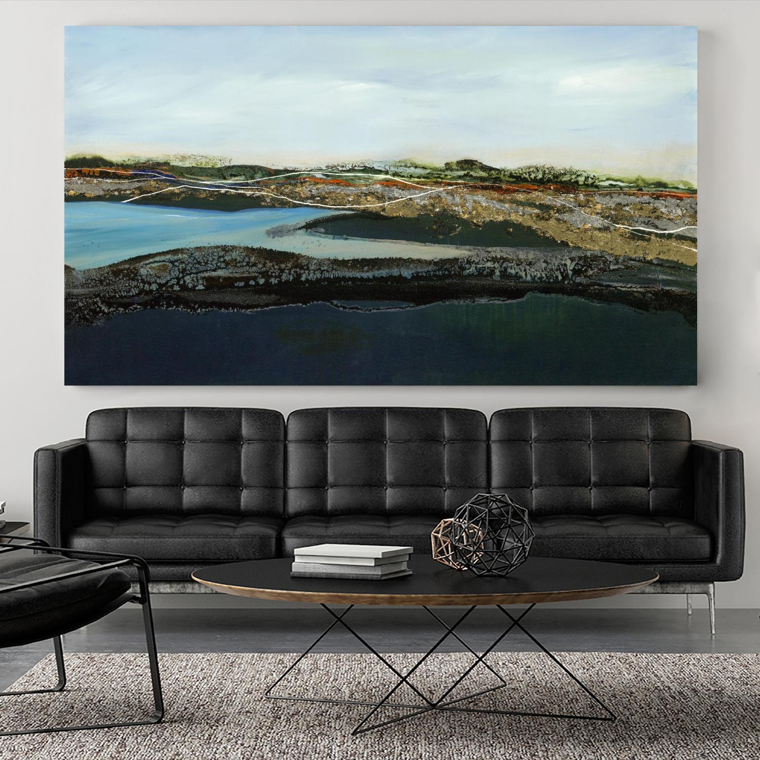 Independent Journey by Ruth Fromstein on GIANT ART - greens abstracted landscapes