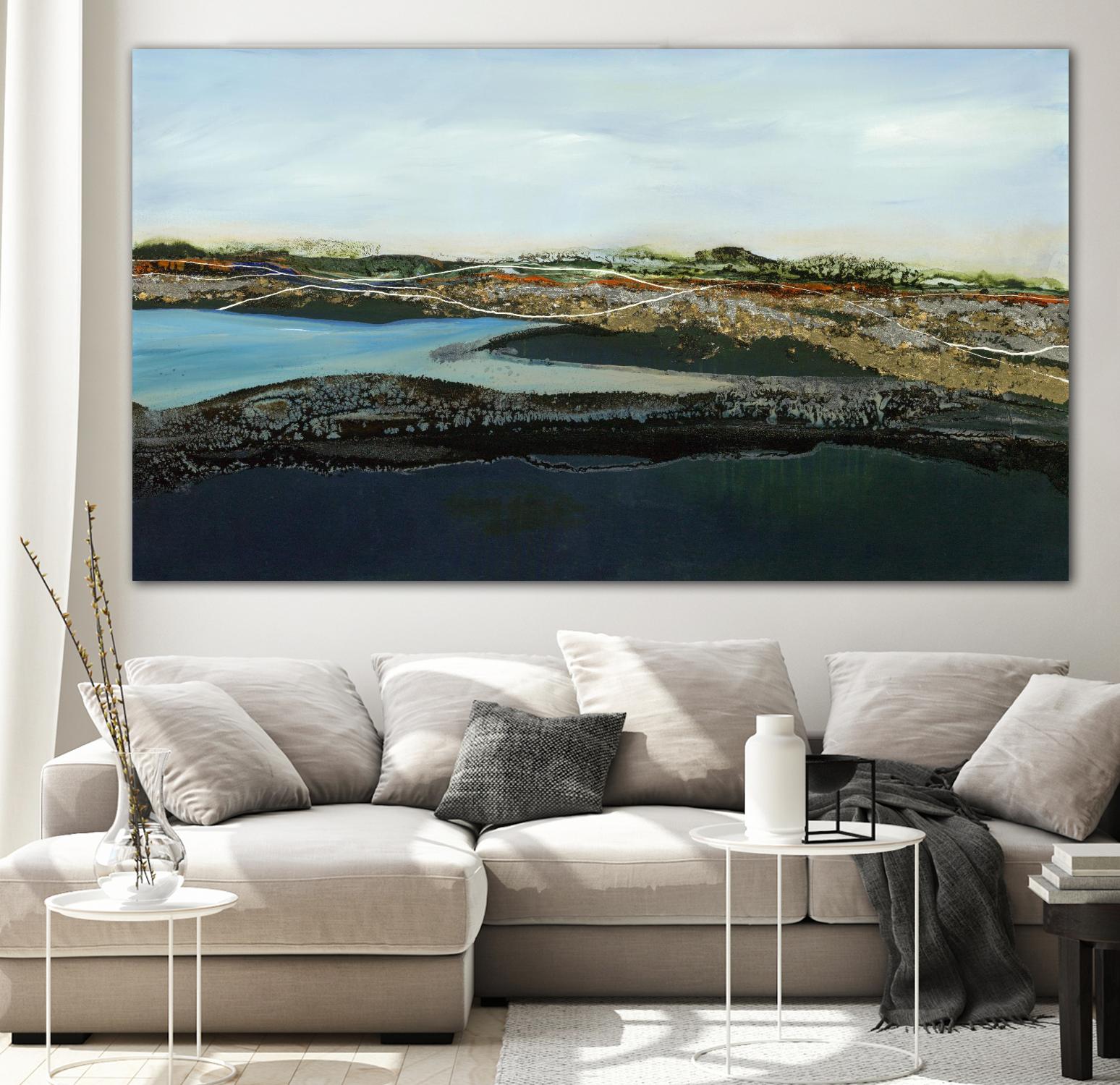 Independent Journey by Ruth Fromstein on GIANT ART - greens abstracted landscapes