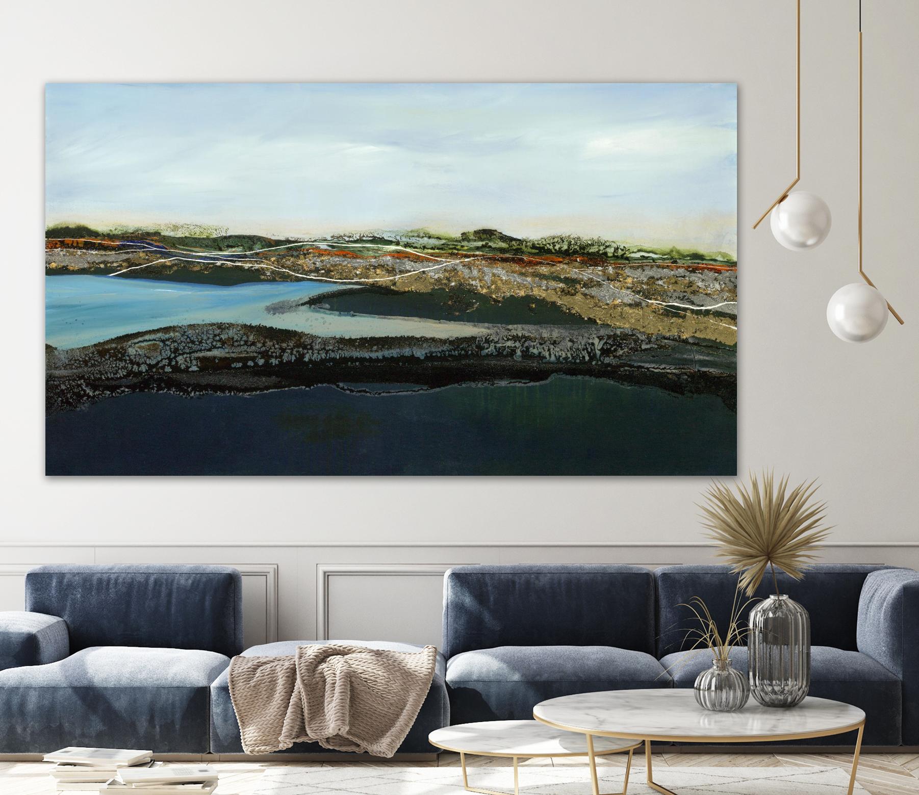 Independent Journey by Ruth Fromstein on GIANT ART - greens abstracted landscapes