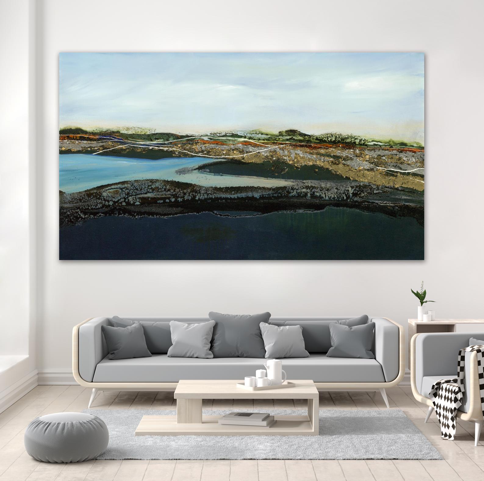 Independent Journey by Ruth Fromstein on GIANT ART - greens abstracted landscapes