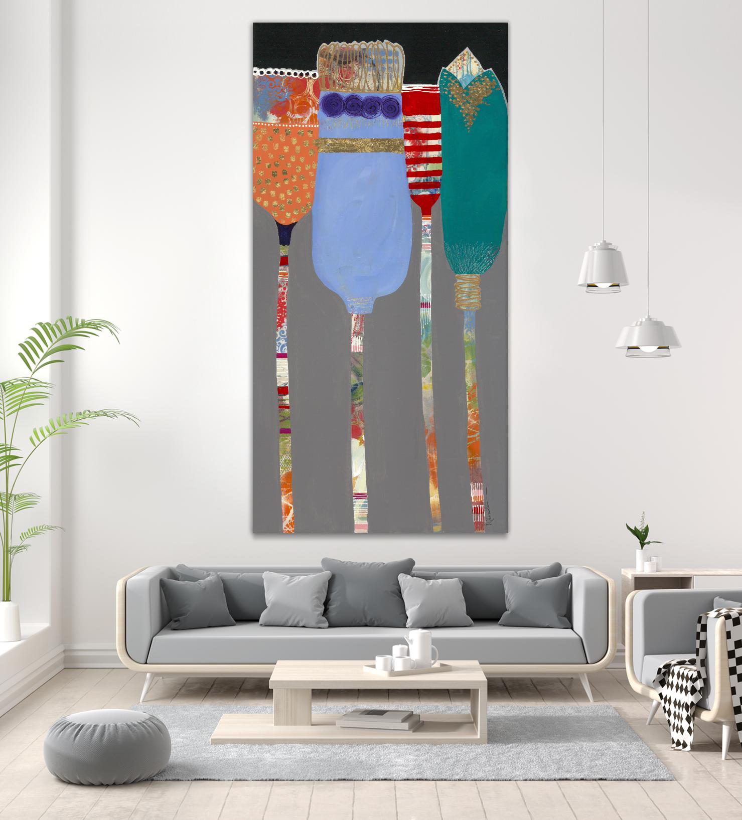 Tall Tulips by Ruth Fromstein on GIANT ART - abstracted florals
