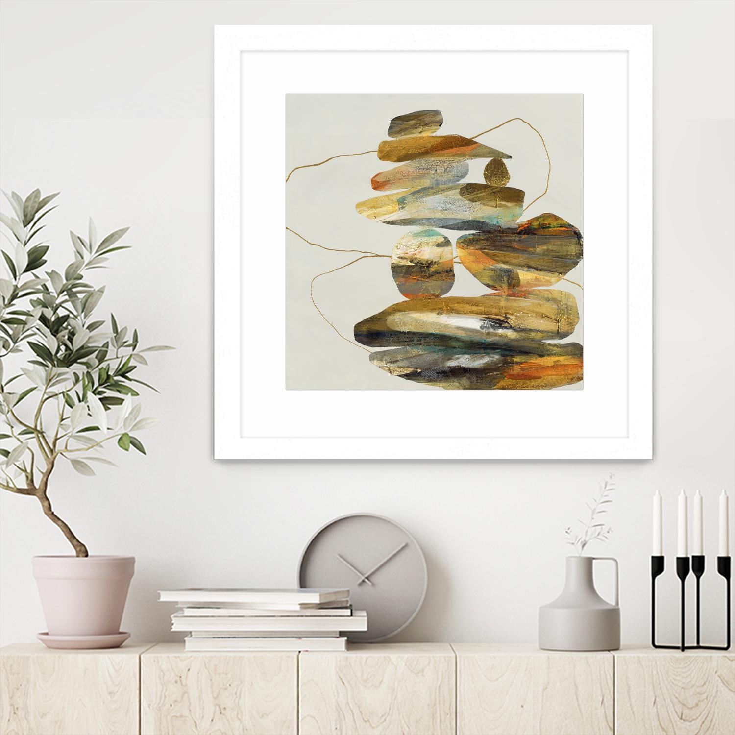 Standing Tall by Ruth Fromstein on GIANT ART - oranges organic shapes