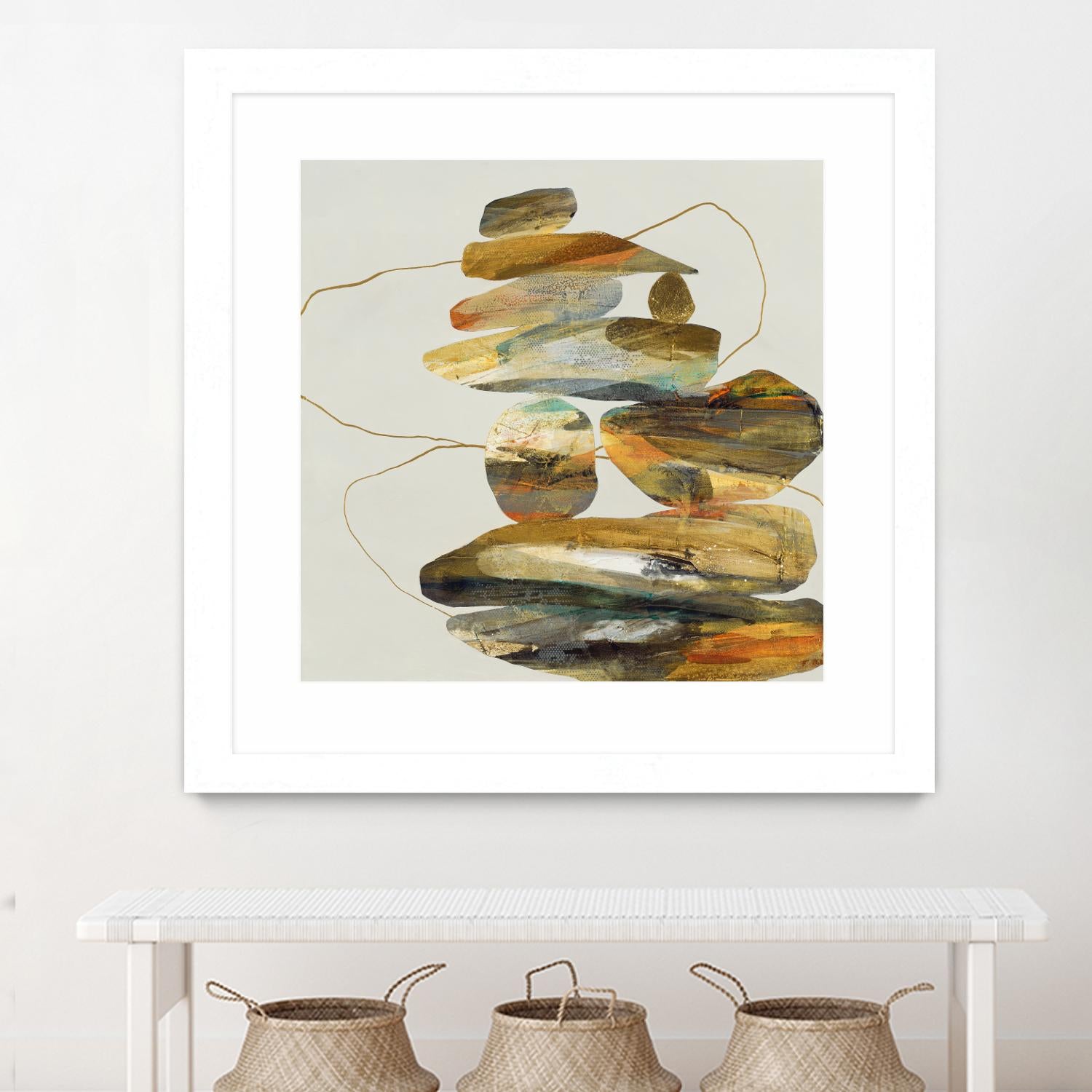 Standing Tall by Ruth Fromstein on GIANT ART - oranges organic shapes