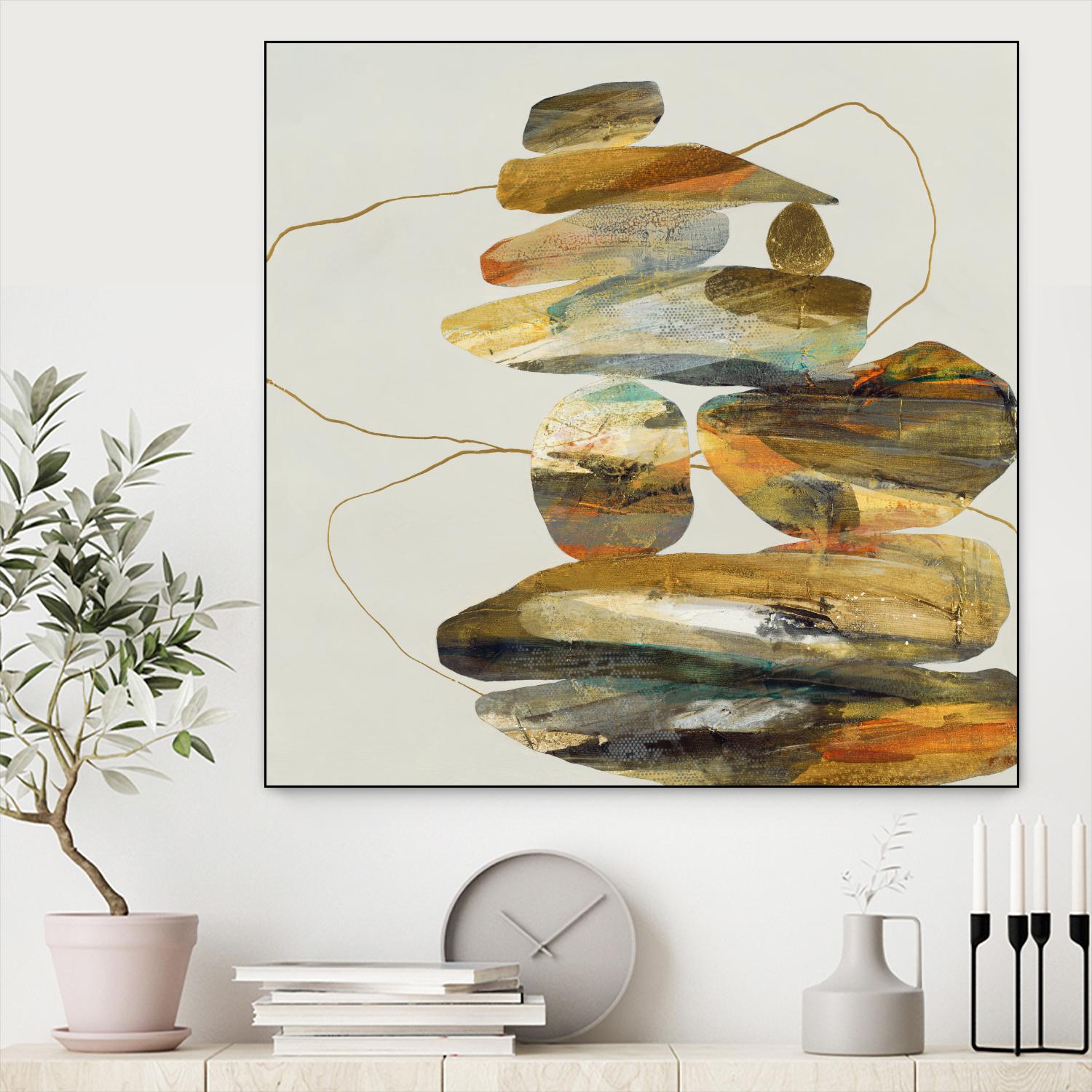 Standing Tall by Ruth Fromstein on GIANT ART - oranges organic shapes