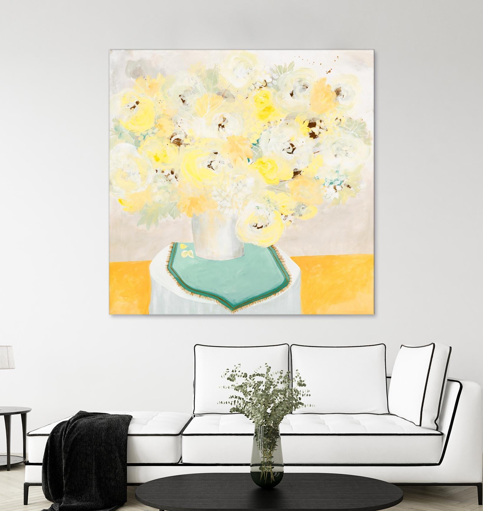 SOFT & GENTLE by RUTH FROMSTEIN on GIANT ART - yellow floral floral