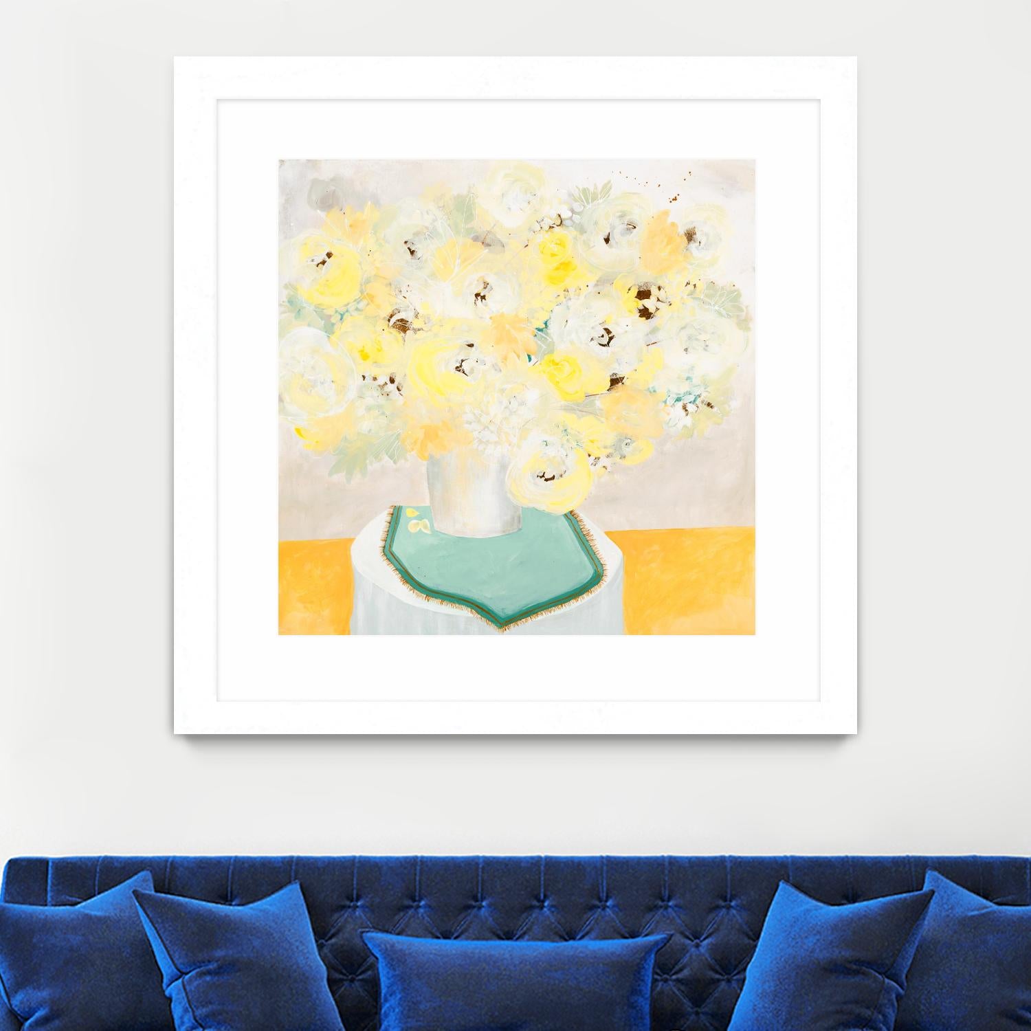 SOFT & GENTLE by RUTH FROMSTEIN on GIANT ART - yellow floral floral