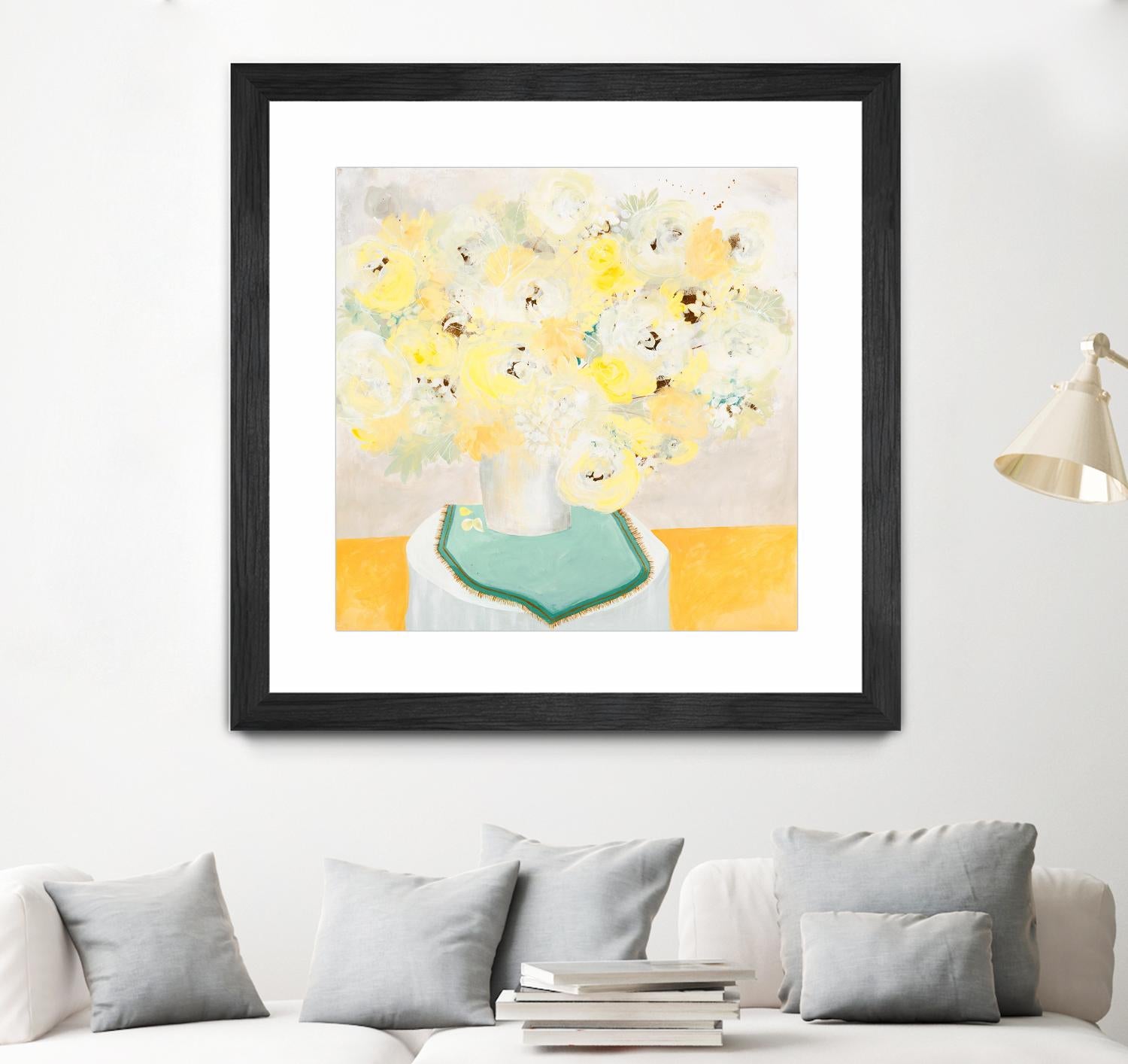 SOFT & GENTLE by RUTH FROMSTEIN on GIANT ART - yellow floral floral