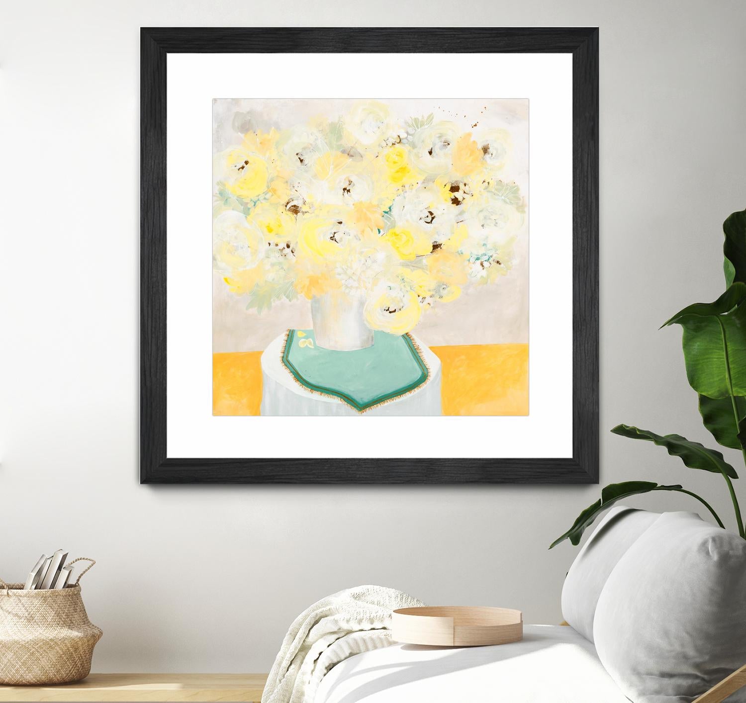 SOFT & GENTLE by RUTH FROMSTEIN on GIANT ART - yellow floral floral