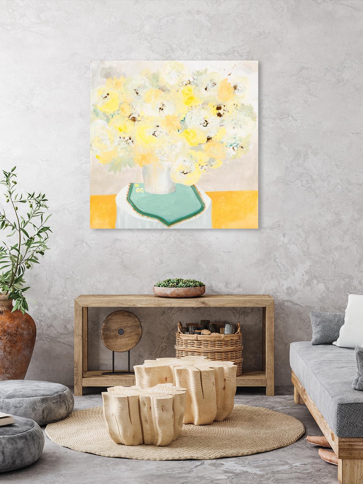 SOFT & GENTLE by RUTH FROMSTEIN on GIANT ART - yellow floral floral