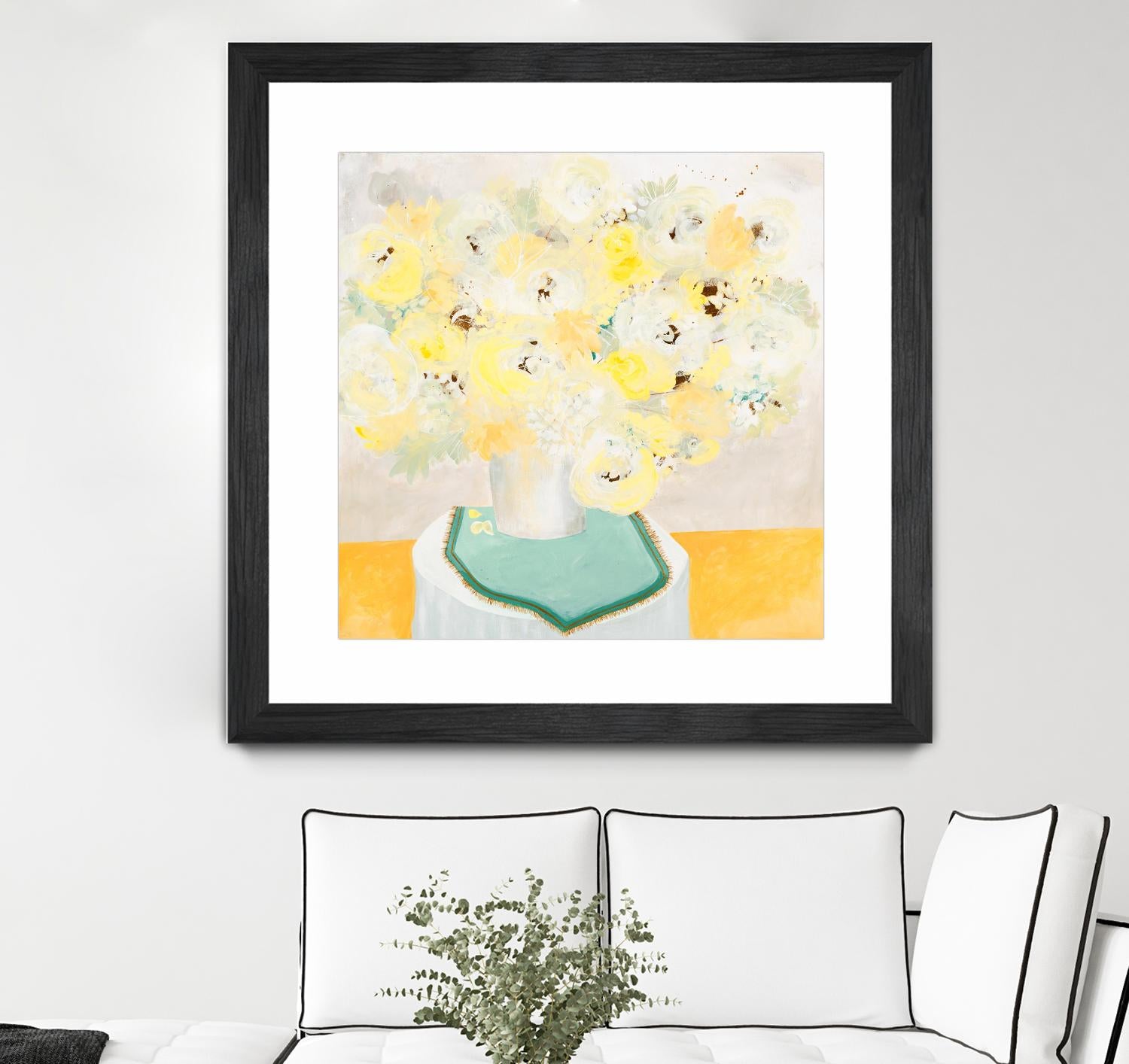SOFT & GENTLE by RUTH FROMSTEIN on GIANT ART - yellow floral floral