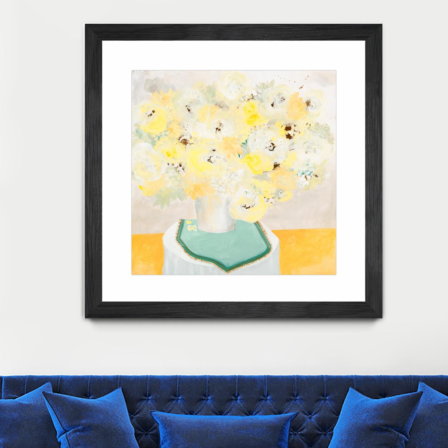 SOFT & GENTLE by RUTH FROMSTEIN on GIANT ART - yellow floral floral