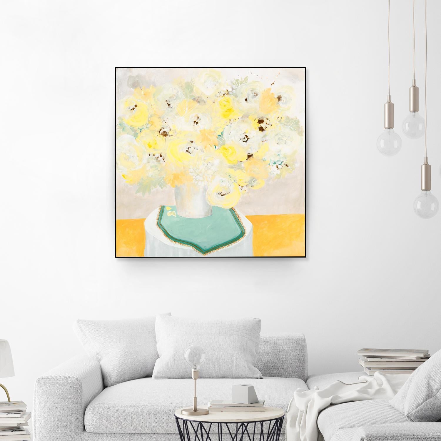 SOFT & GENTLE by RUTH FROMSTEIN on GIANT ART - yellow floral floral