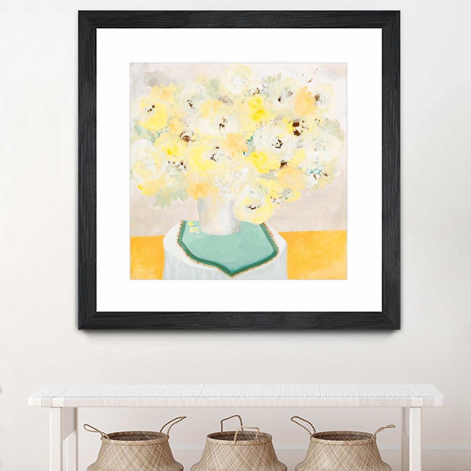 SOFT & GENTLE by RUTH FROMSTEIN on GIANT ART - yellow floral floral