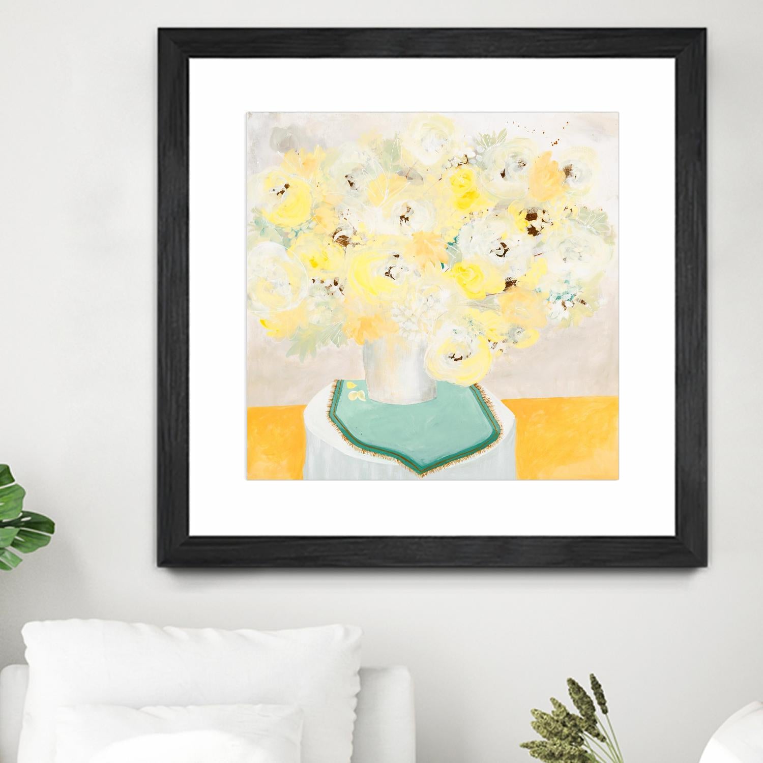 SOFT & GENTLE by RUTH FROMSTEIN on GIANT ART - yellow floral floral