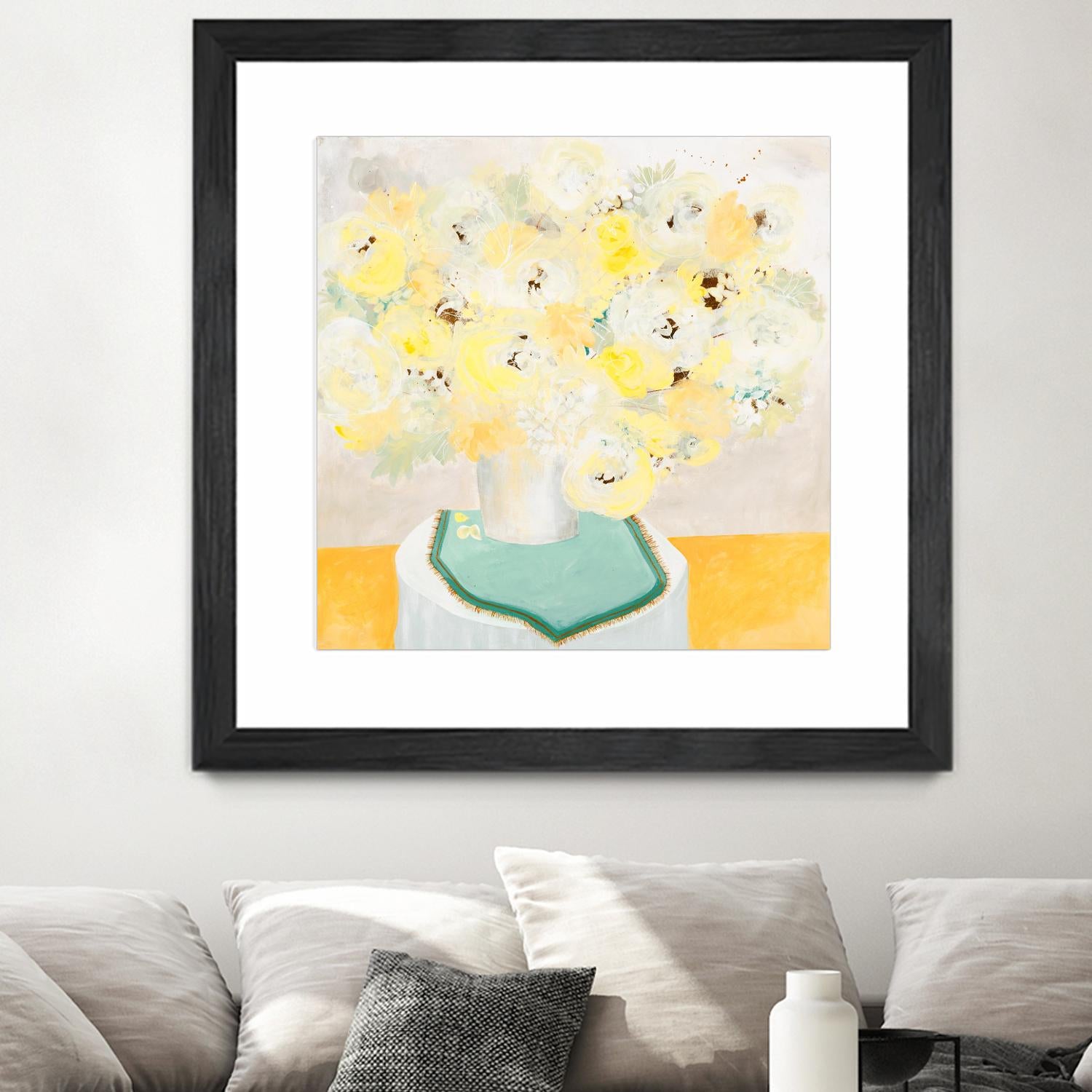 SOFT & GENTLE by RUTH FROMSTEIN on GIANT ART - yellow floral floral