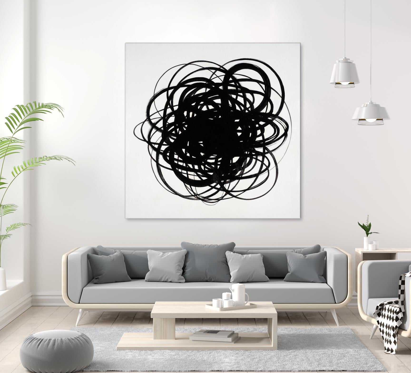 Scribbles II by KC Haxton on GIANT ART - black abstract