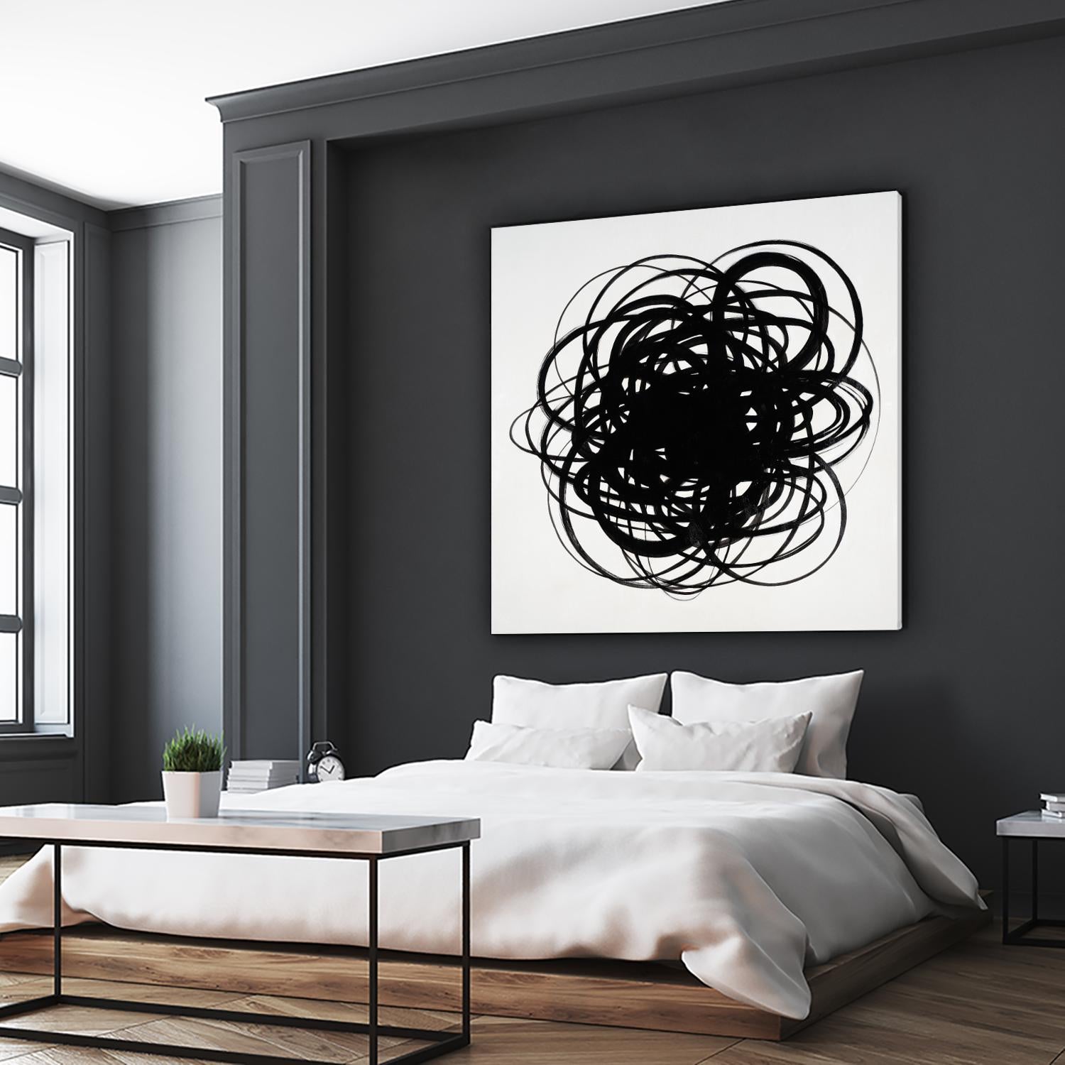 Scribbles II by KC Haxton on GIANT ART - black abstract