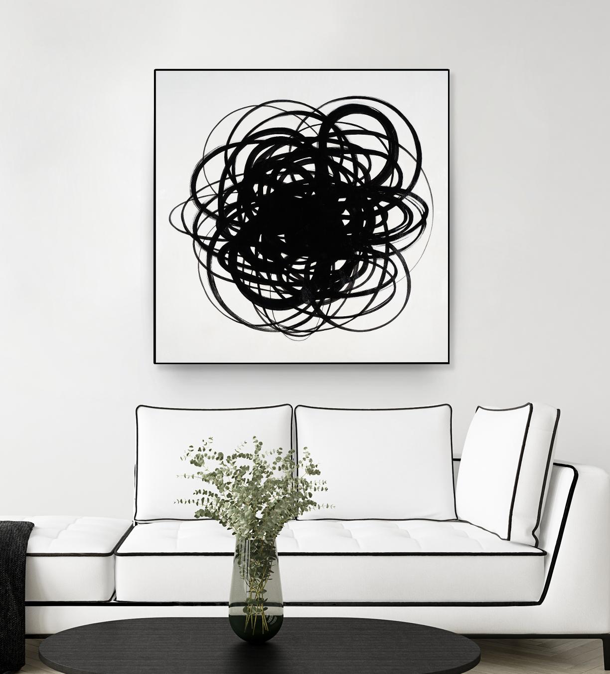 Scribbles II by KC Haxton on GIANT ART - black abstract
