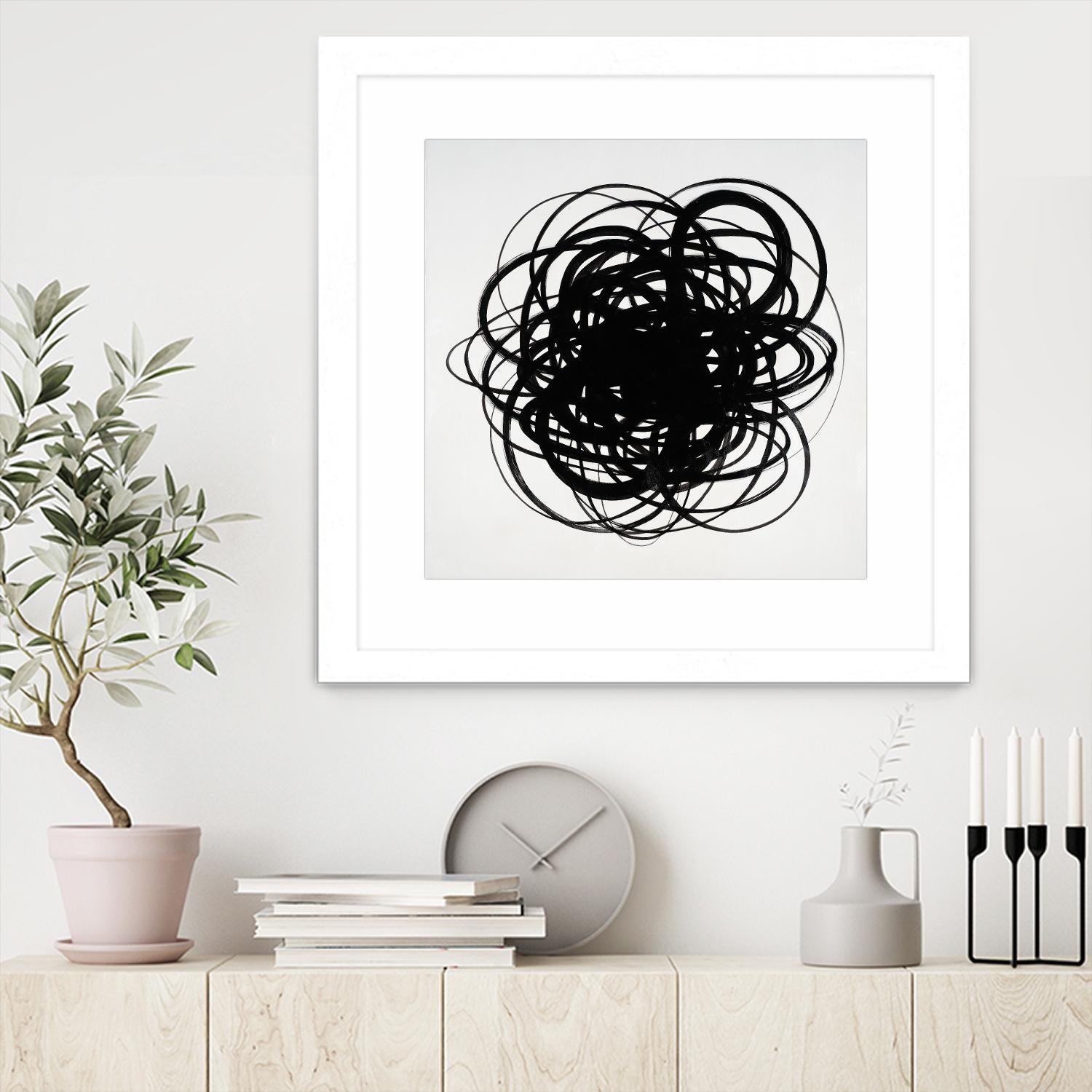 Scribbles II by KC Haxton on GIANT ART - black abstract