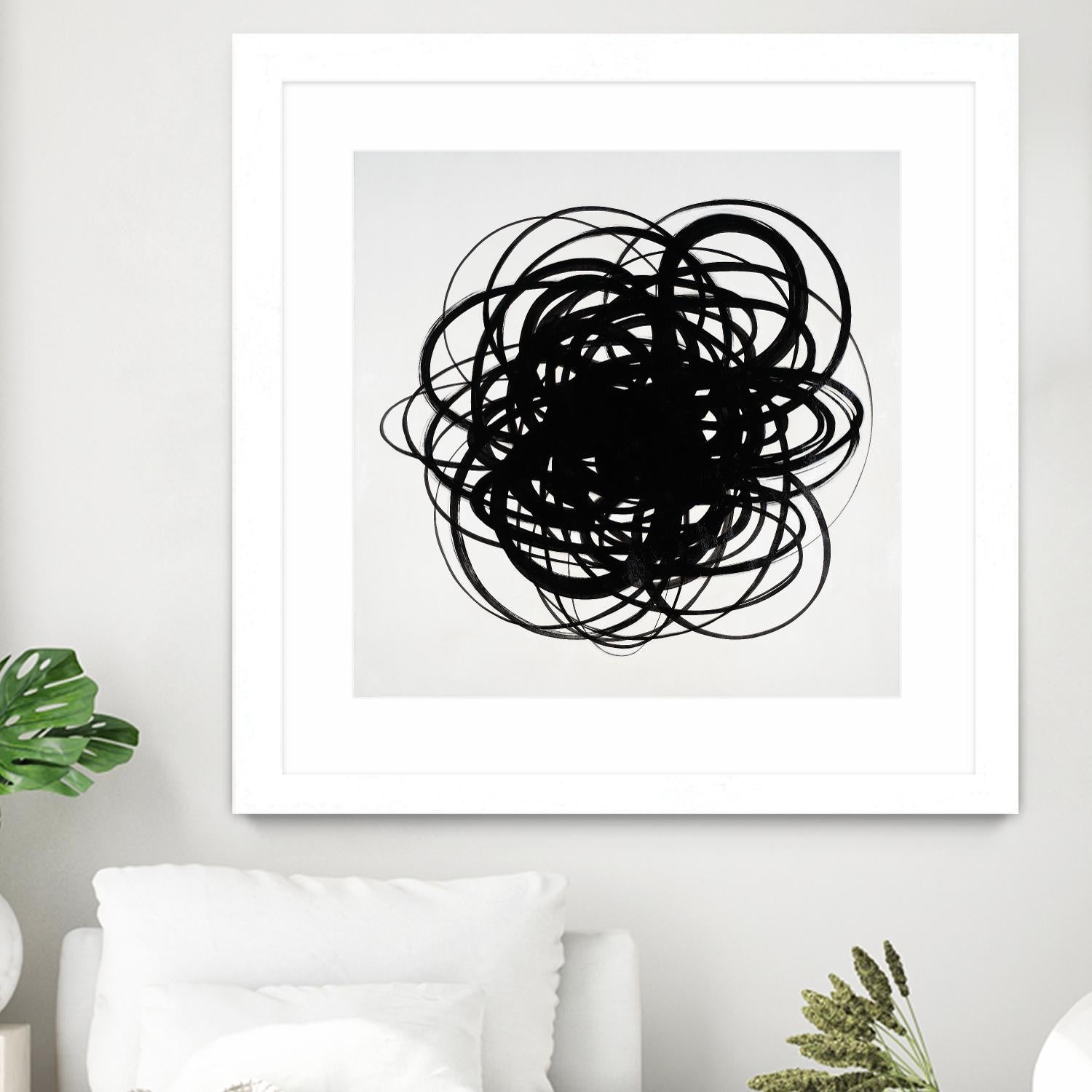 Scribbles II by KC Haxton on GIANT ART - black abstract