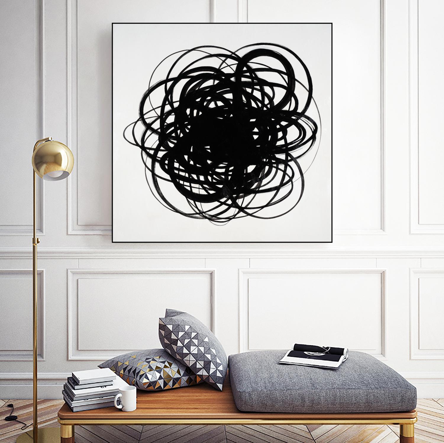 Scribbles II by KC Haxton on GIANT ART - black abstract
