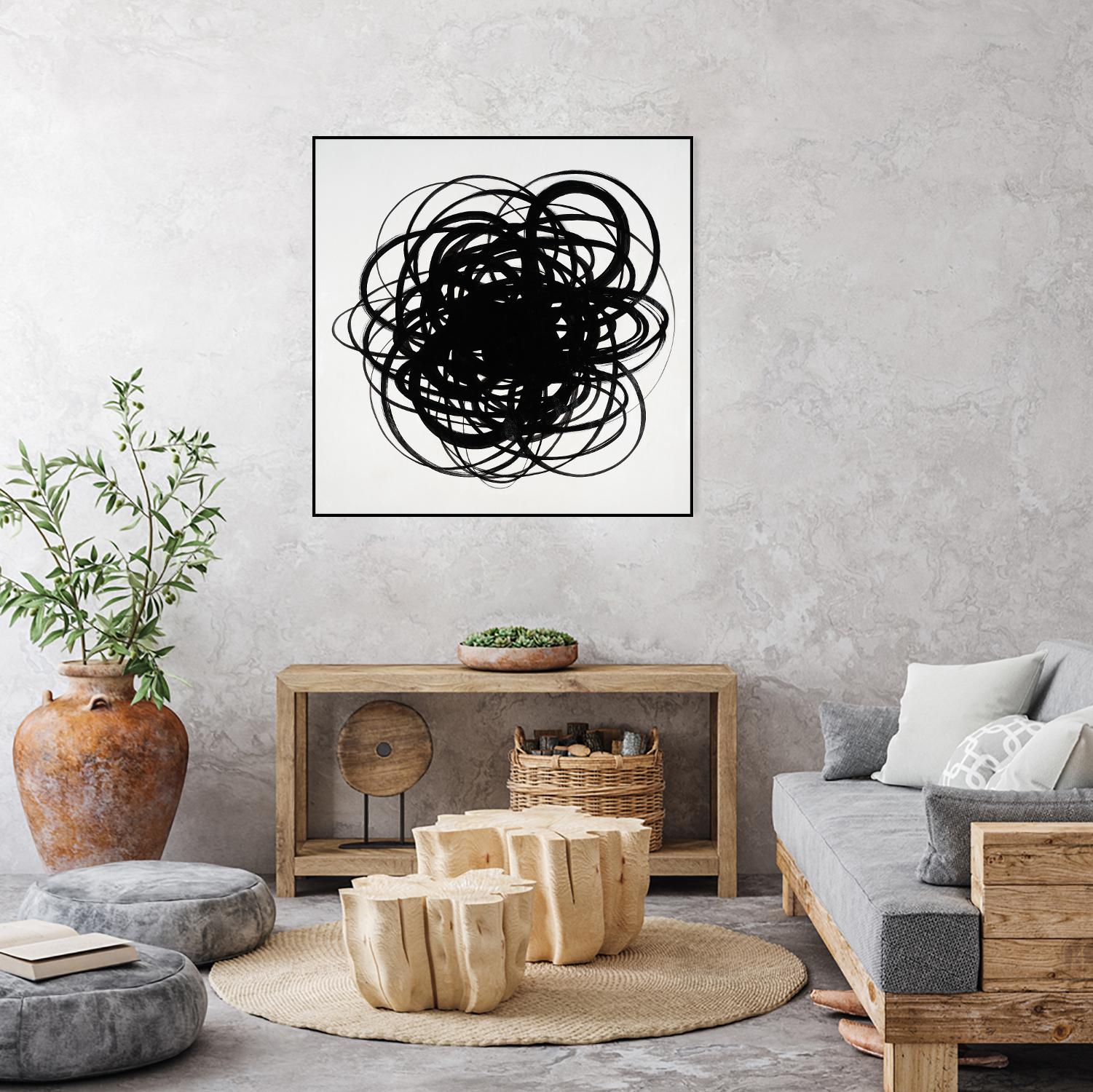 Scribbles II by KC Haxton on GIANT ART - black abstract