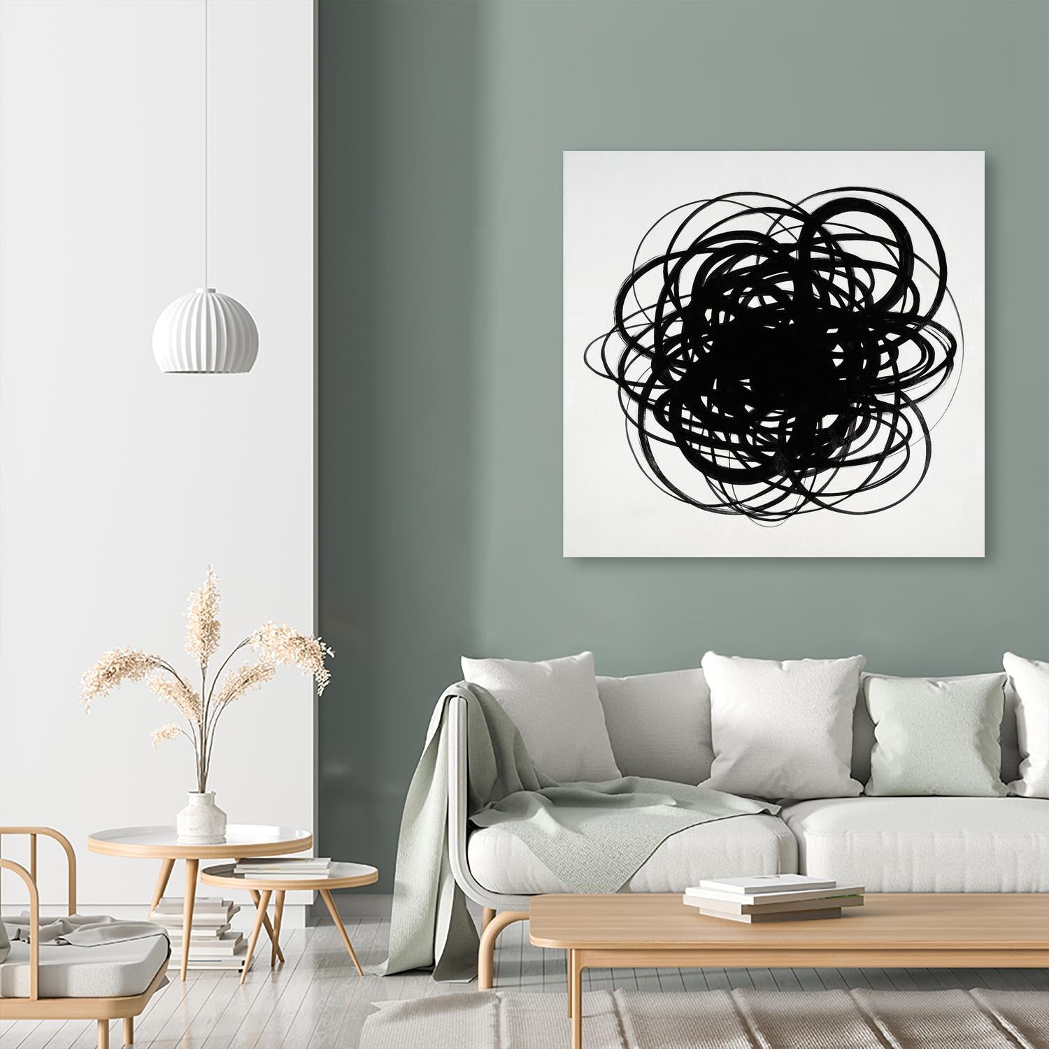 Scribbles II by KC Haxton on GIANT ART - black abstract