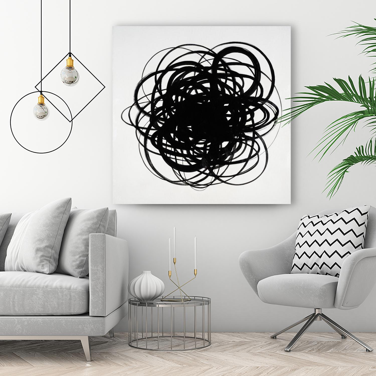 Scribbles II by KC Haxton on GIANT ART - black abstract