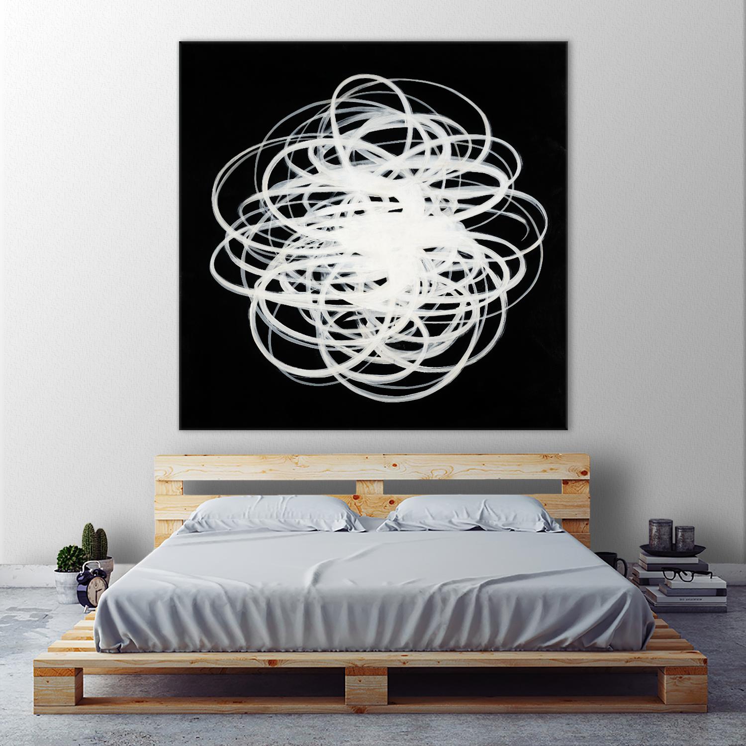 Scribbles I by KC Haxton on GIANT ART - black abstract