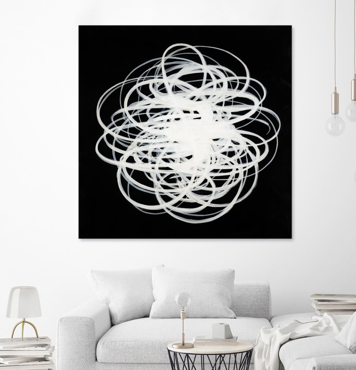 Scribbles I by KC Haxton on GIANT ART - black abstract