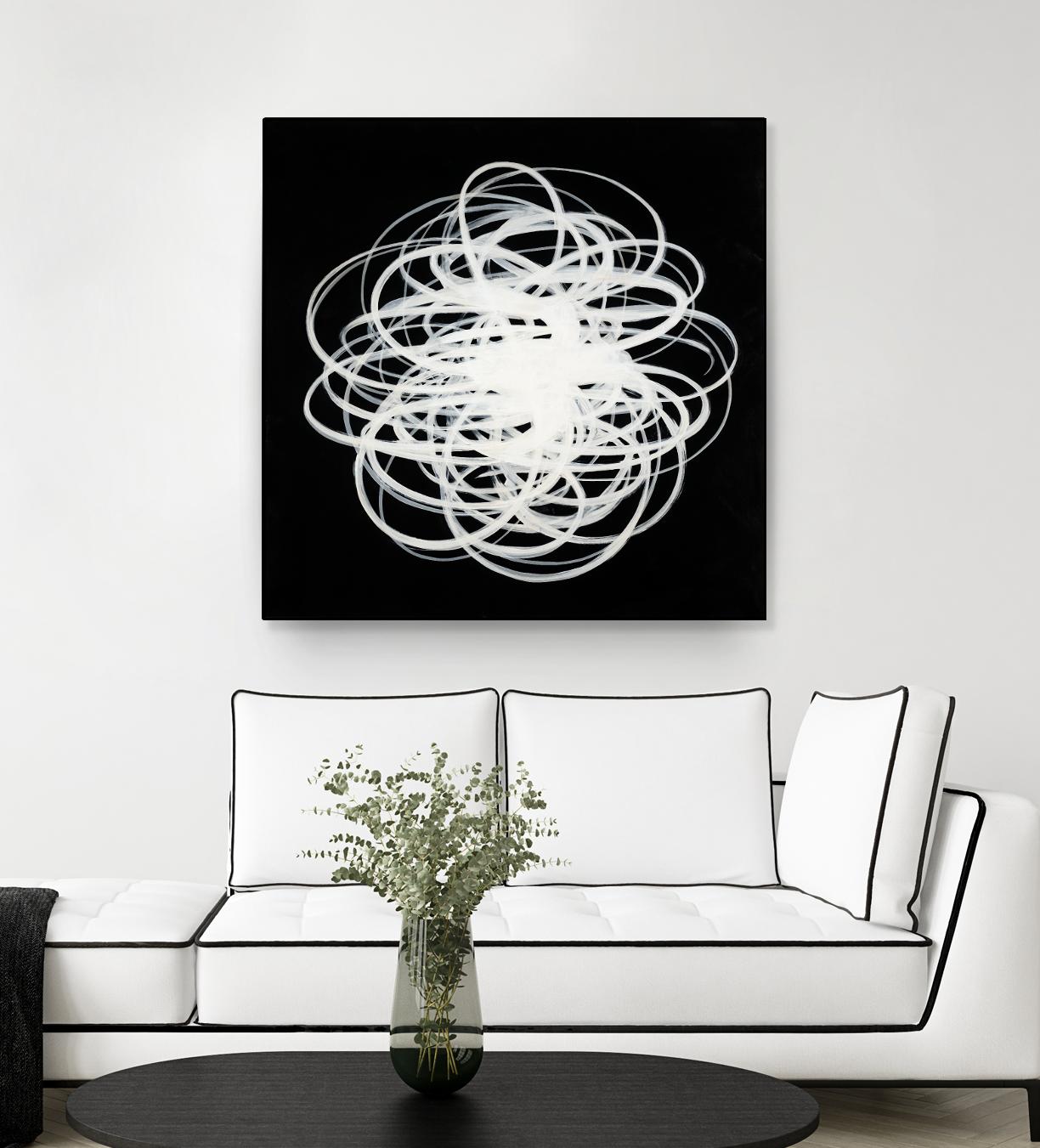 Scribbles I by KC Haxton on GIANT ART - black abstract