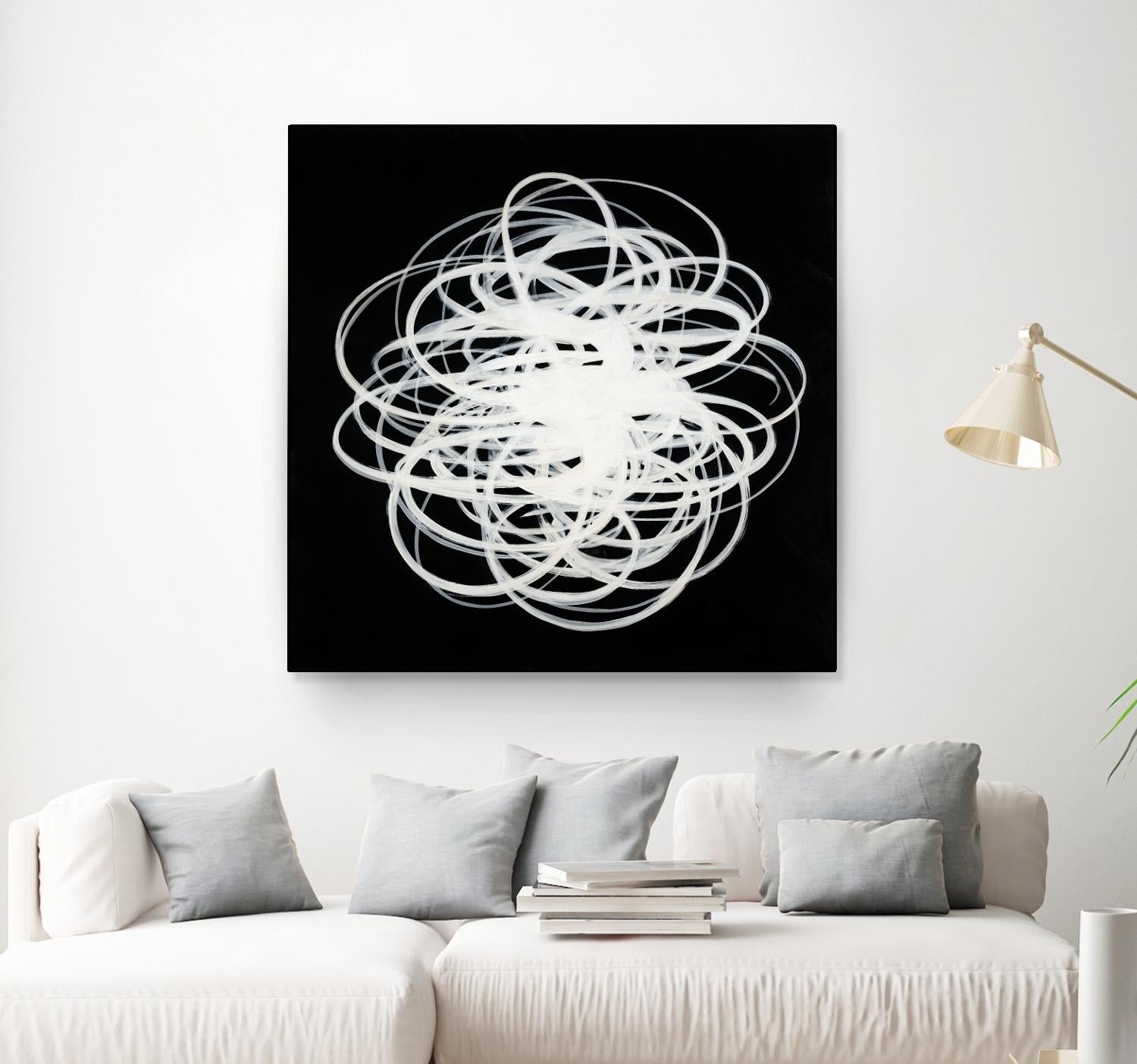 Scribbles I by KC Haxton on GIANT ART - black abstract