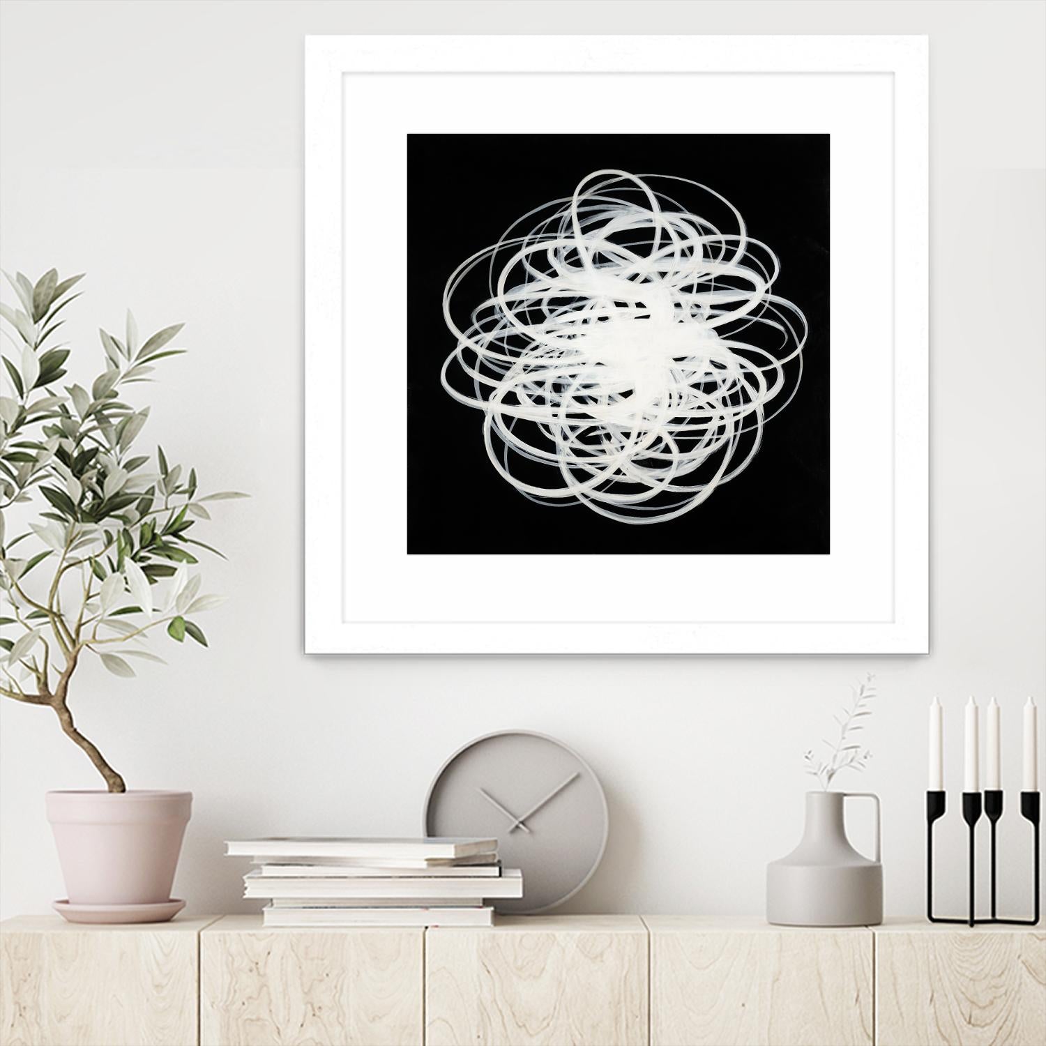 Scribbles I by KC Haxton on GIANT ART - black abstract