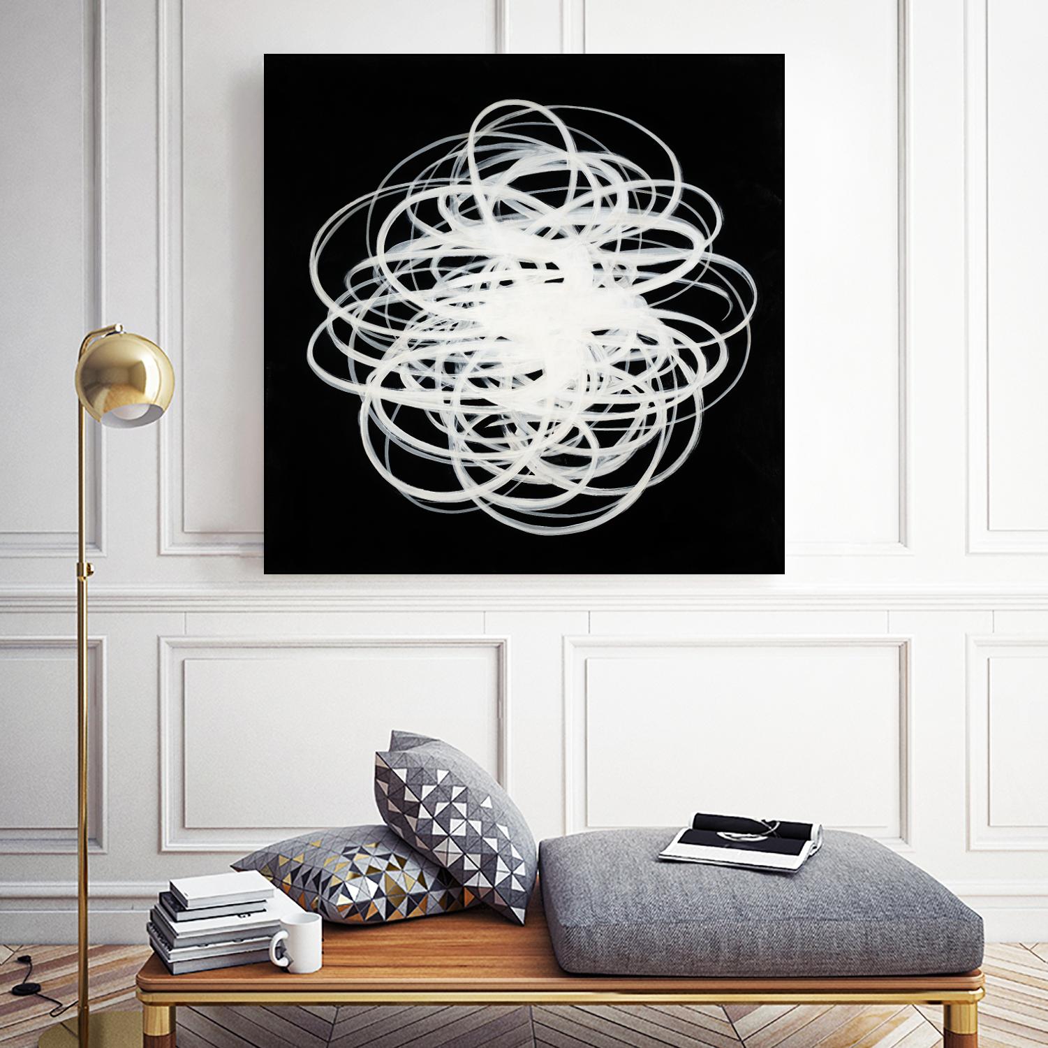 Scribbles I by KC Haxton on GIANT ART - black abstract