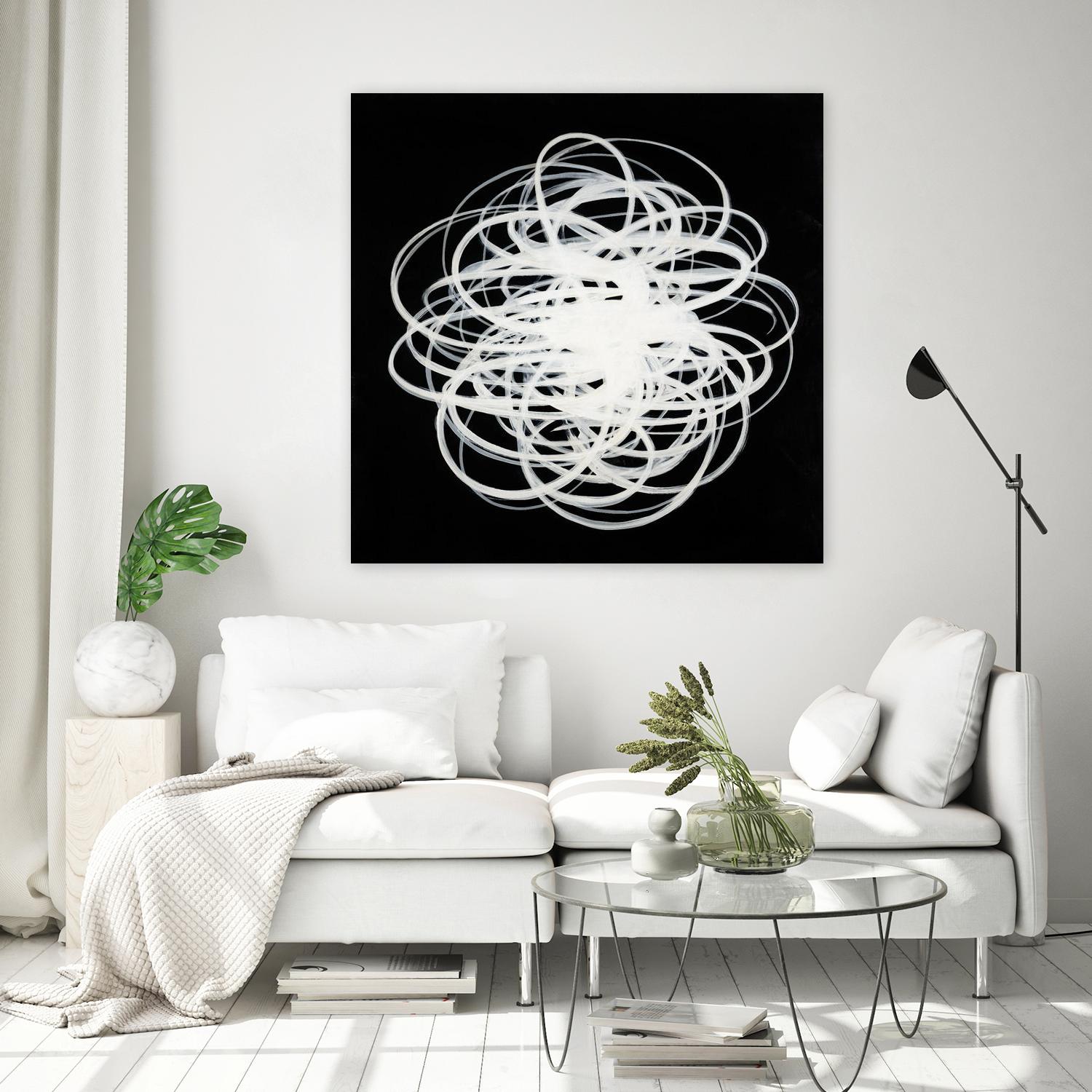 Scribbles I by KC Haxton on GIANT ART - black abstract