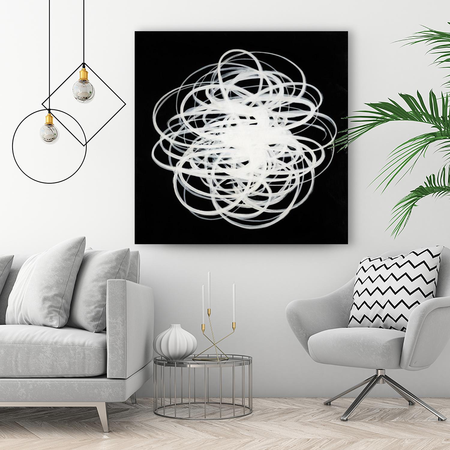 Scribbles I by KC Haxton on GIANT ART - black abstract