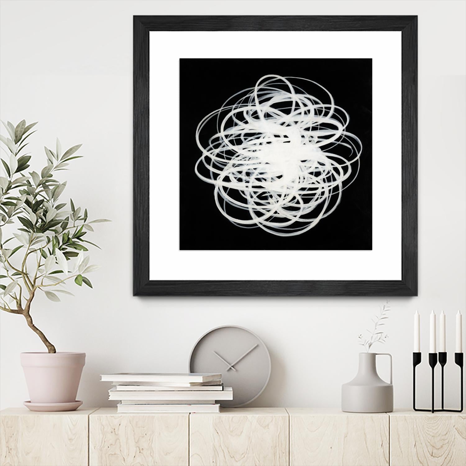 Scribbles I by KC Haxton on GIANT ART - black abstract